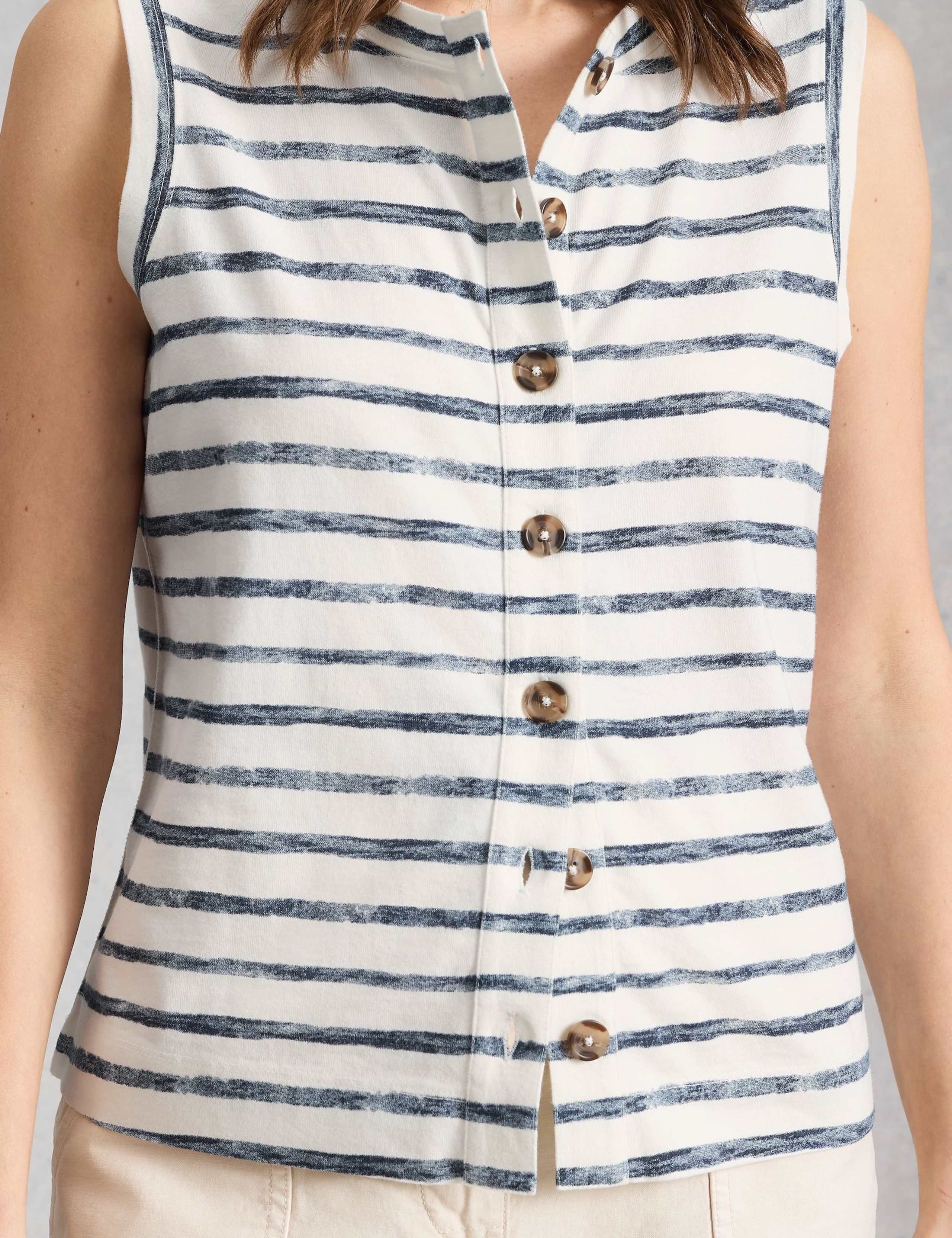 Pure Cotton Button Detail Vest 6 of 6