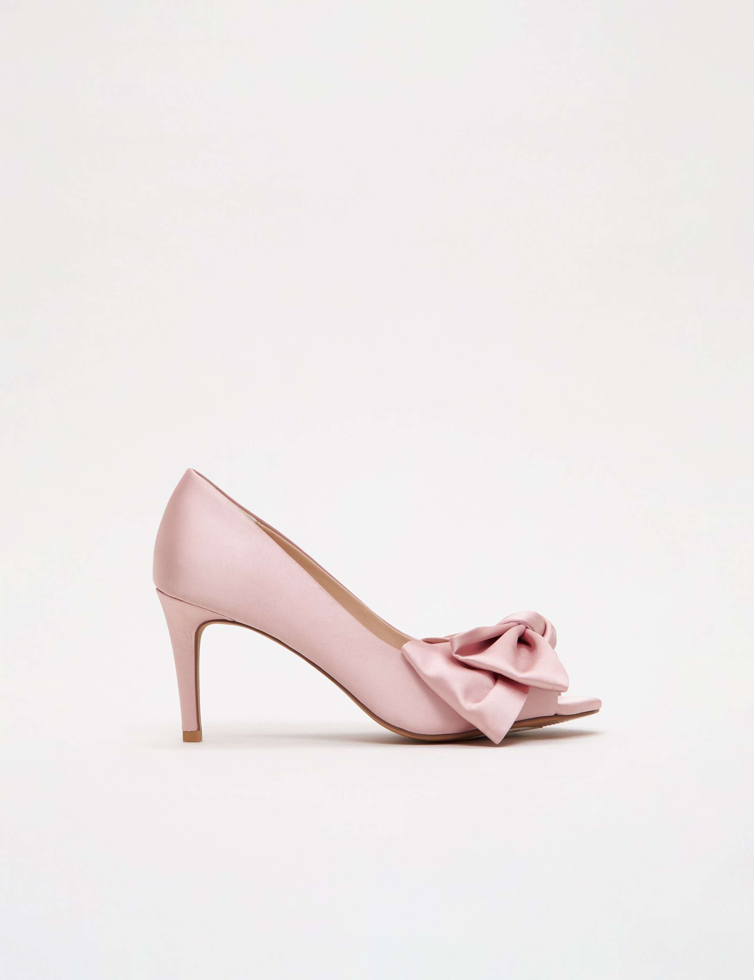 Satin Bow Stiletto Heel Court Shoes 1 of 8