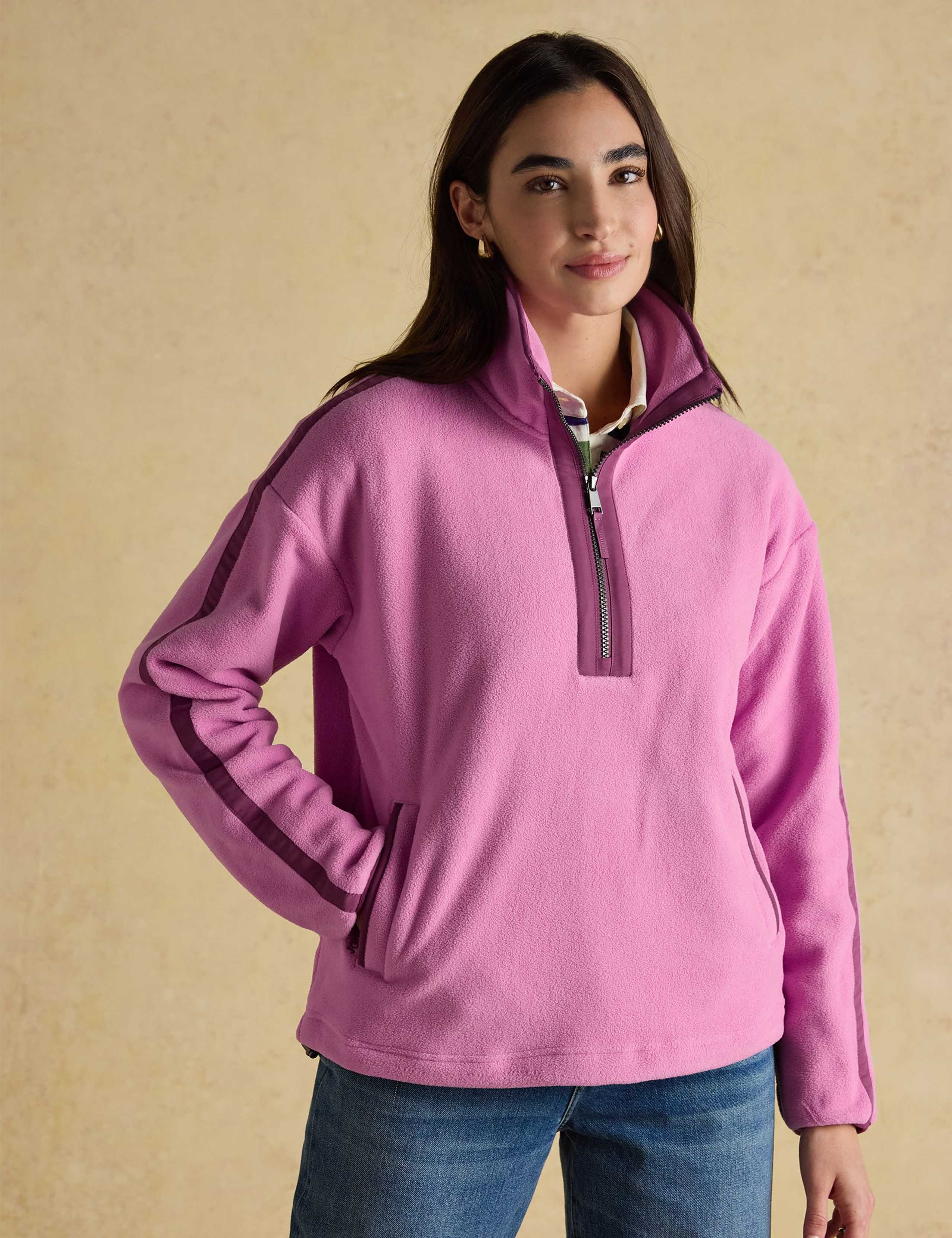 Textured Funnel Neck Half Zip Sweatshirt 3 of 8