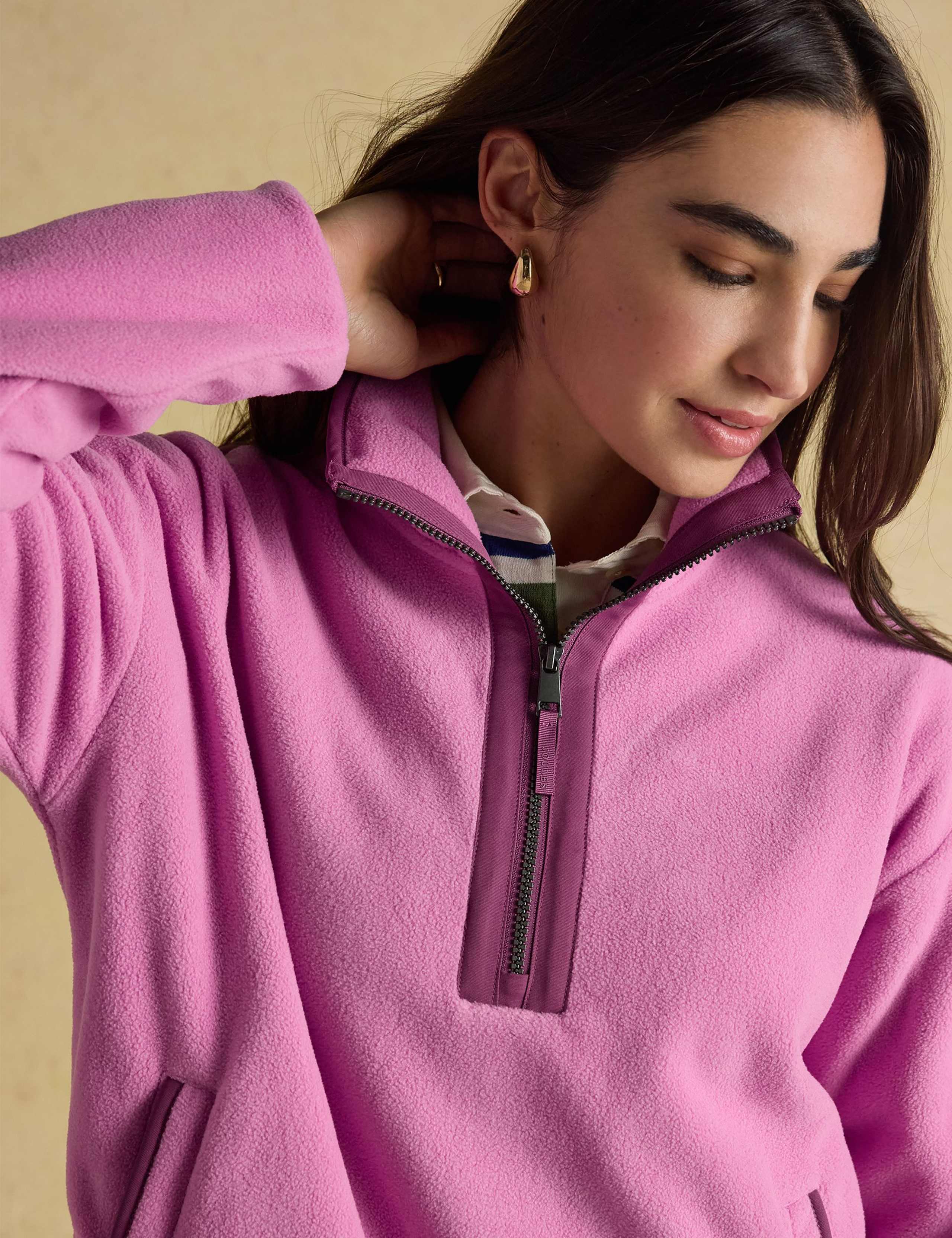 Textured Funnel Neck Half Zip Sweatshirt 4 of 8