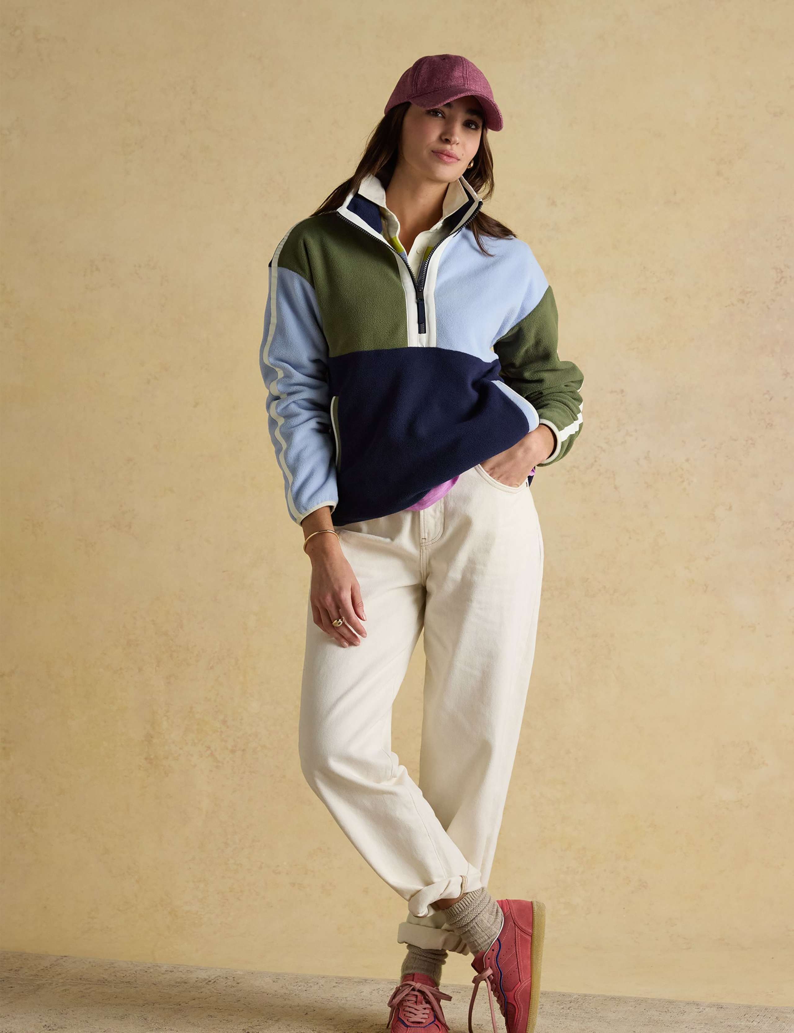 Textured Funnel Neck Half Zip Sweatshirt 3 of 8