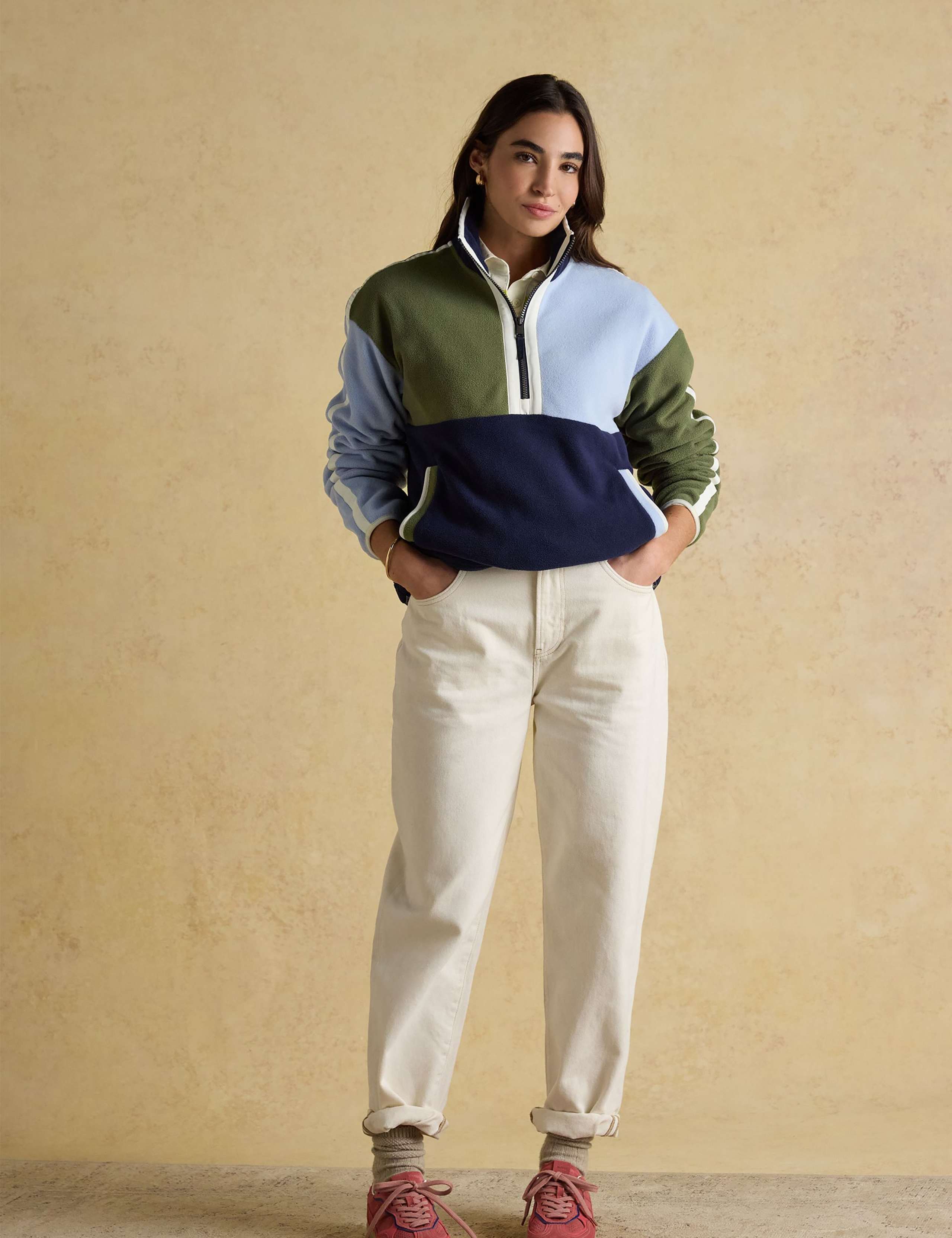 Textured Funnel Neck Half Zip Sweatshirt 4 of 8