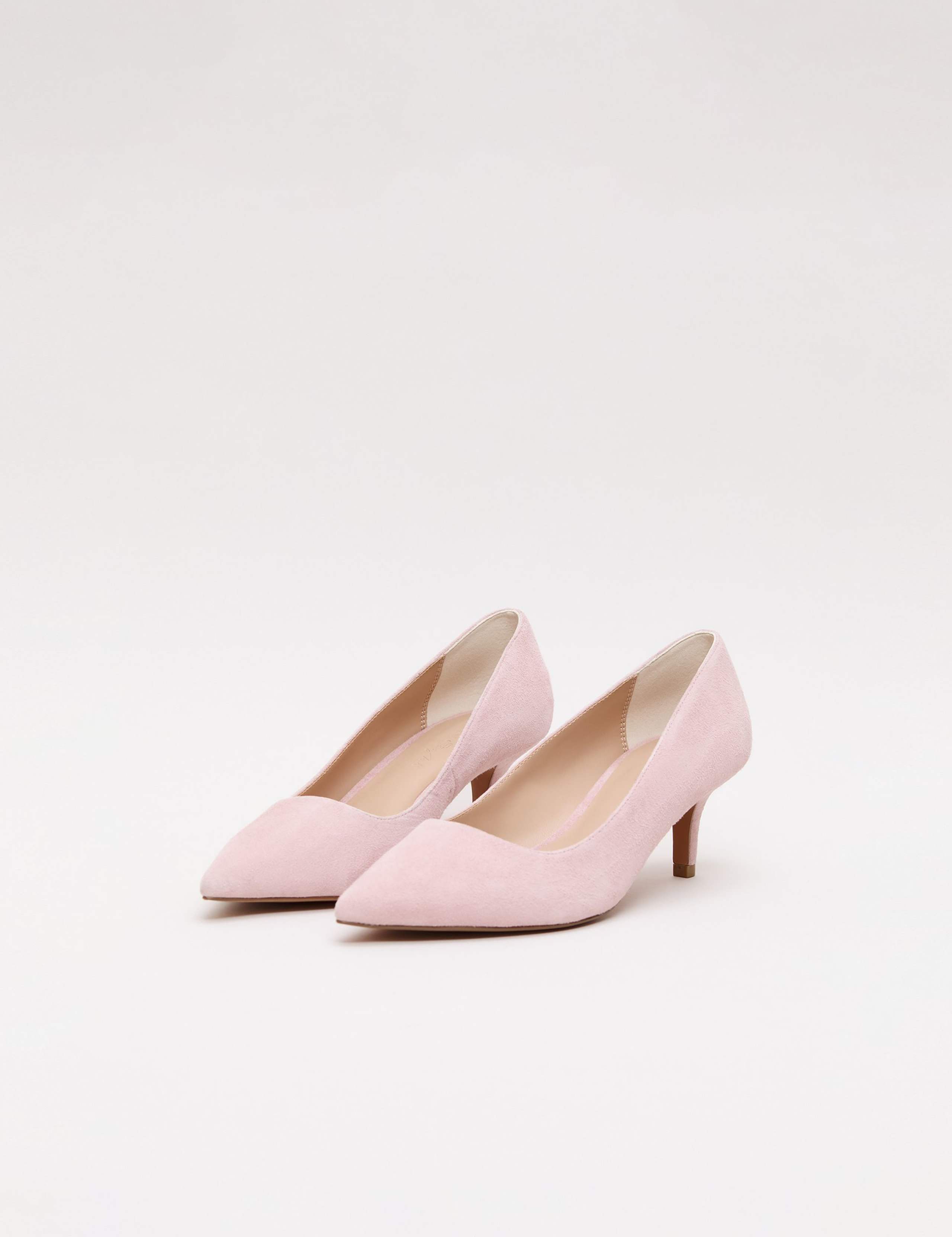 Suede Kitten Heel Pointed Court Shoes 2 of 9