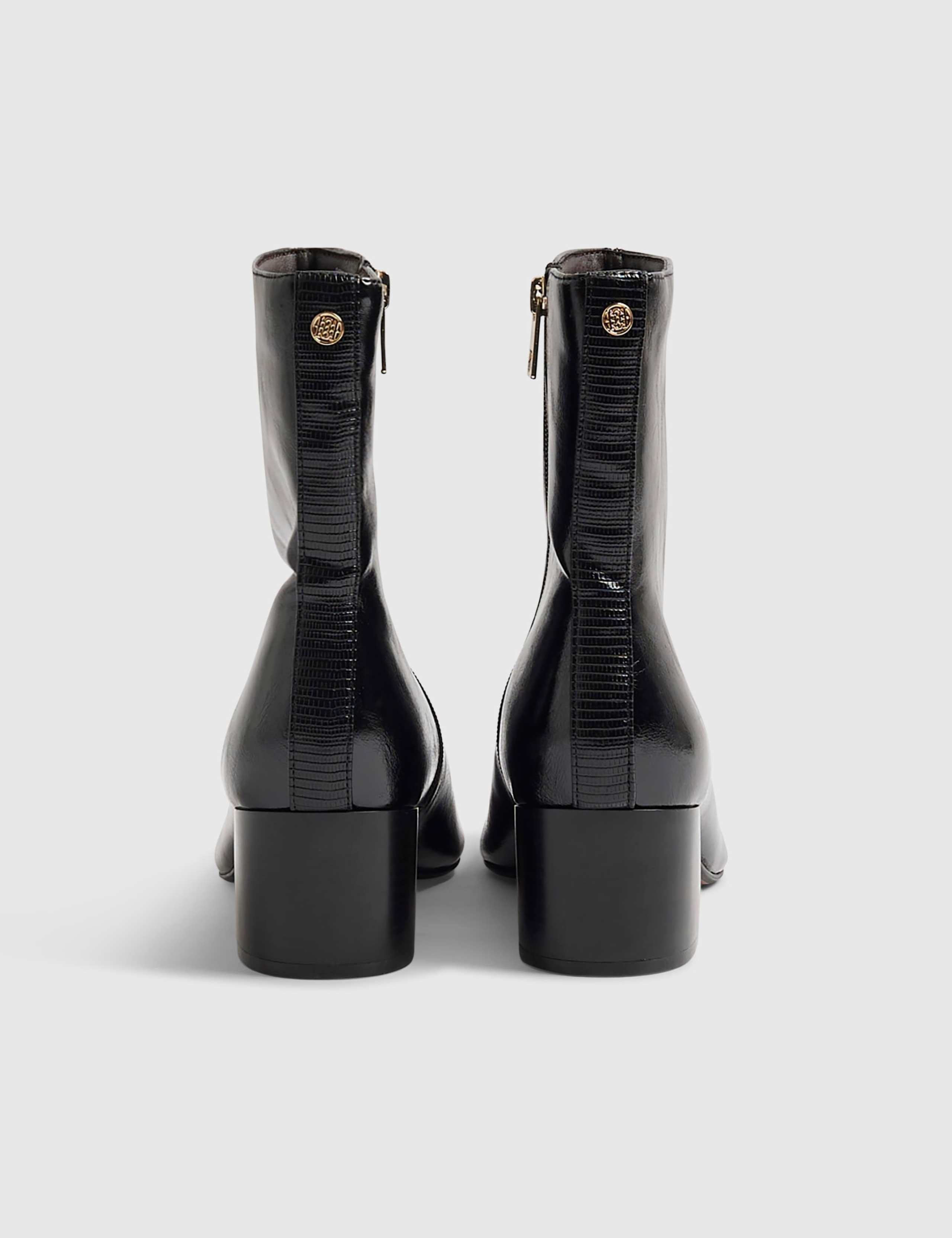 Block Heel Pointed Ankle Boots 2 of 5