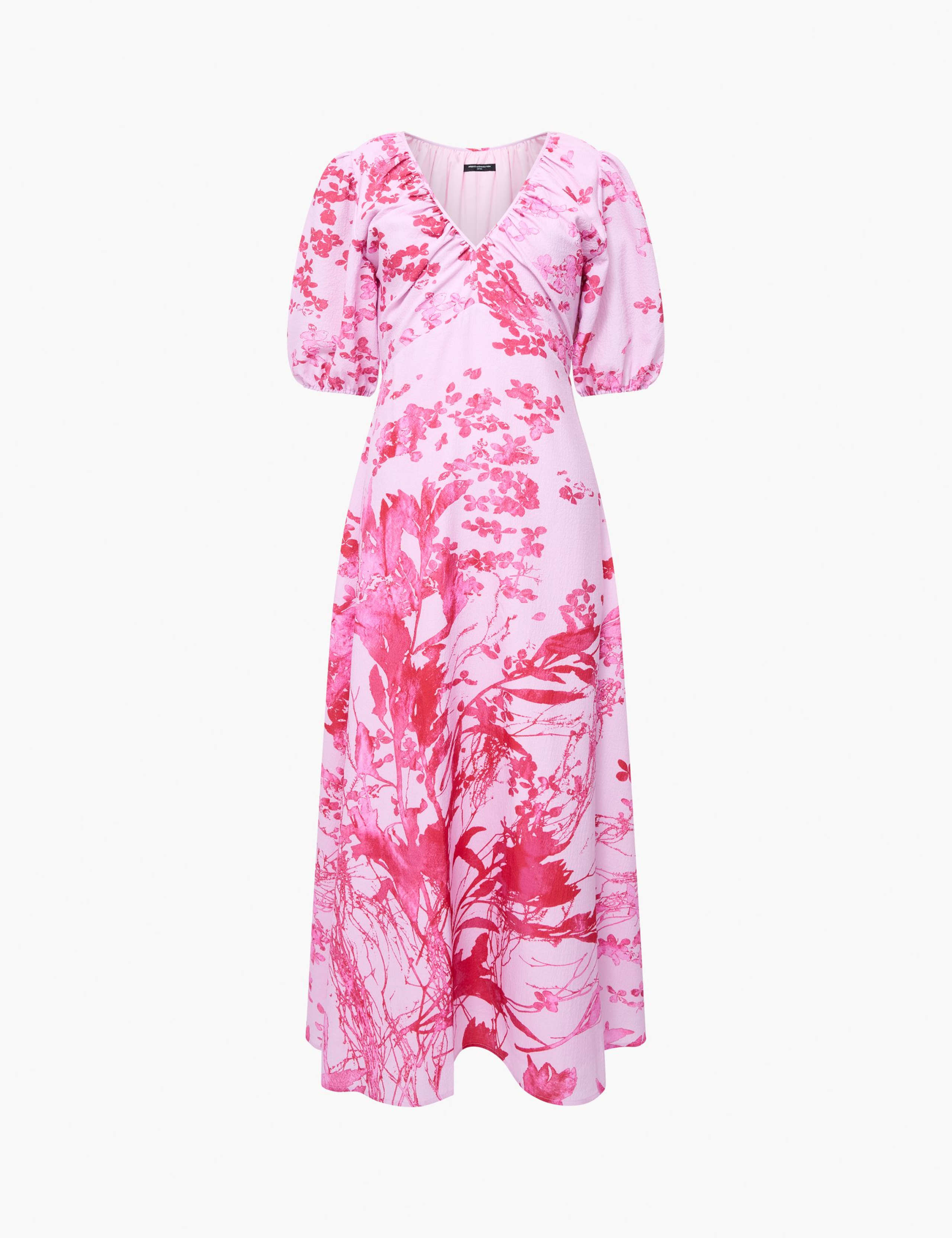 Floral V-Neck Midi Tea Dress 2 of 3