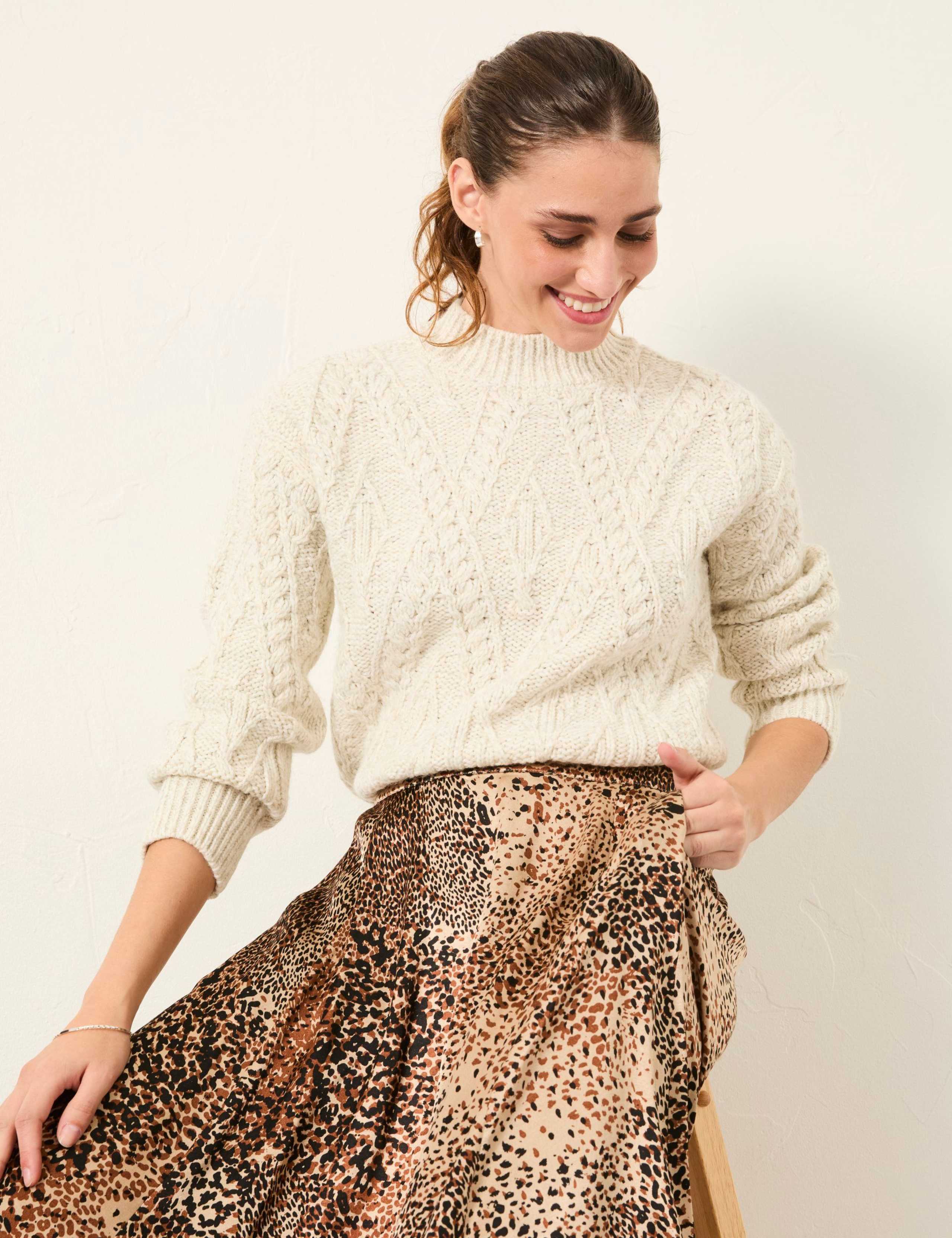 Cable Knit Crew Neck Jumper 3 of 6