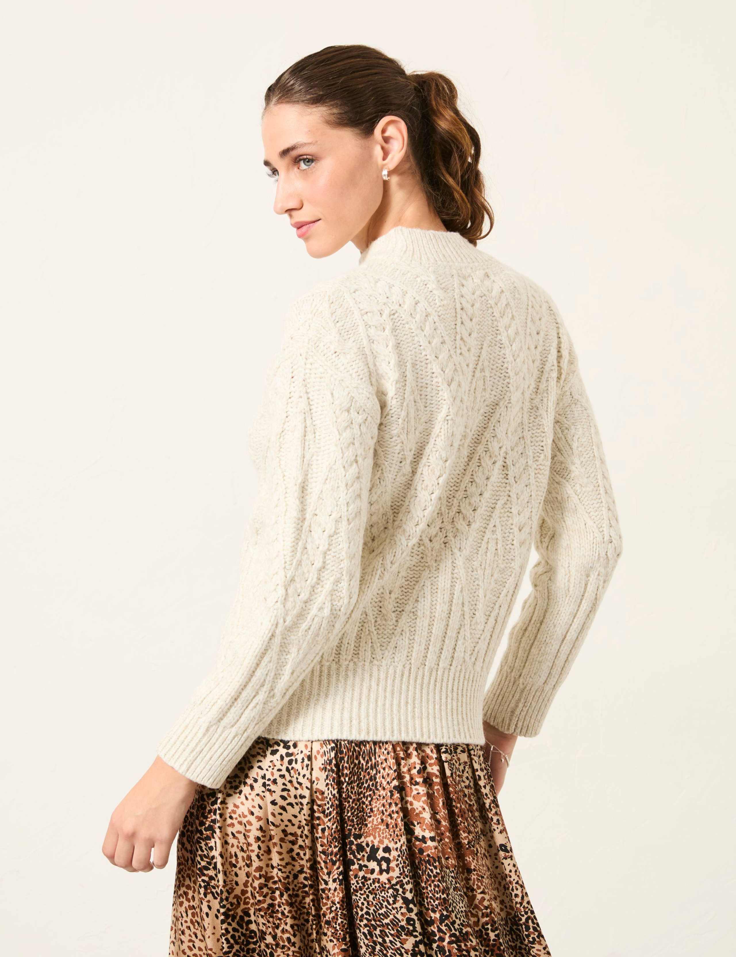 Cable Knit Crew Neck Jumper 4 of 6