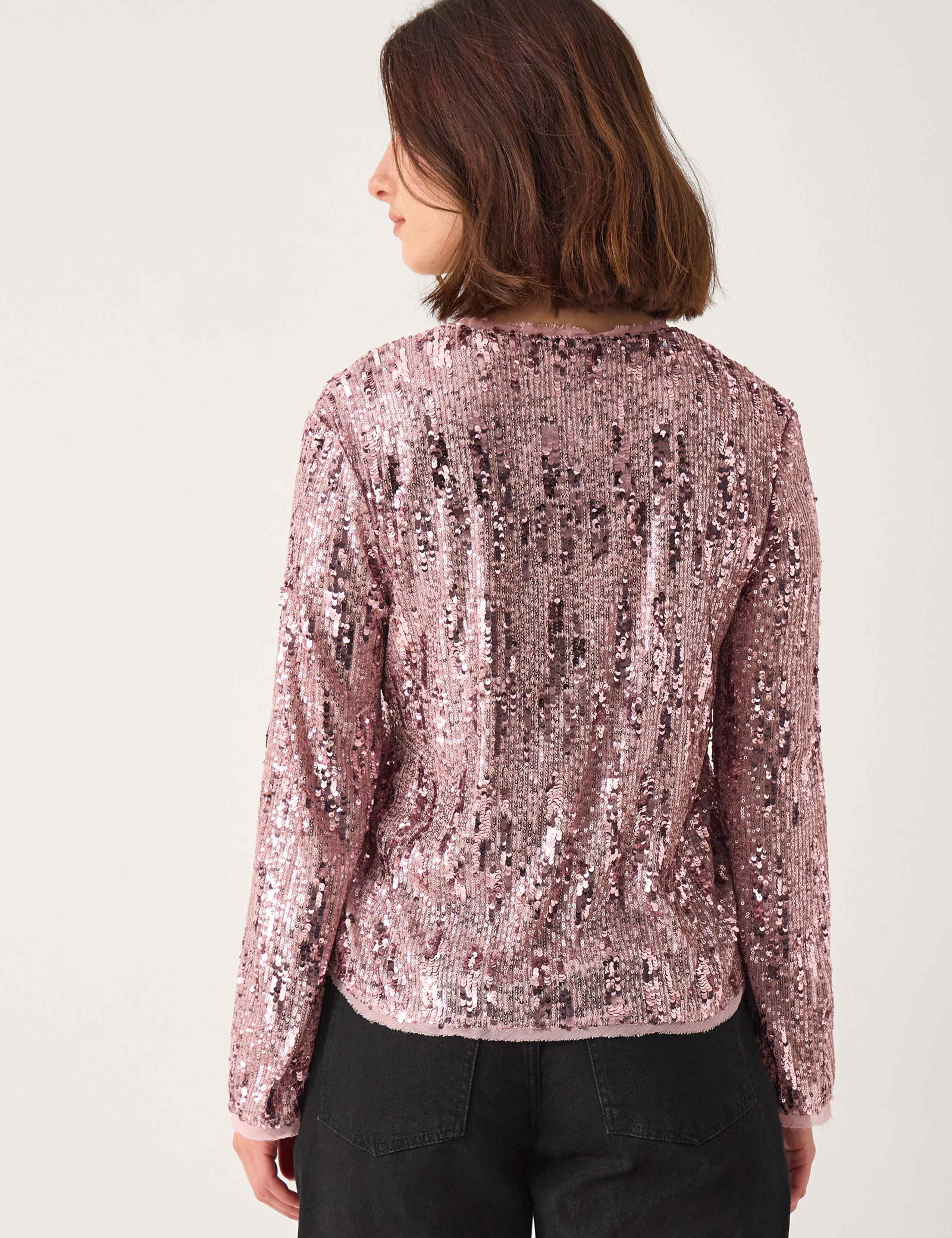 Tie Front Sequin Jacket 3 of 4