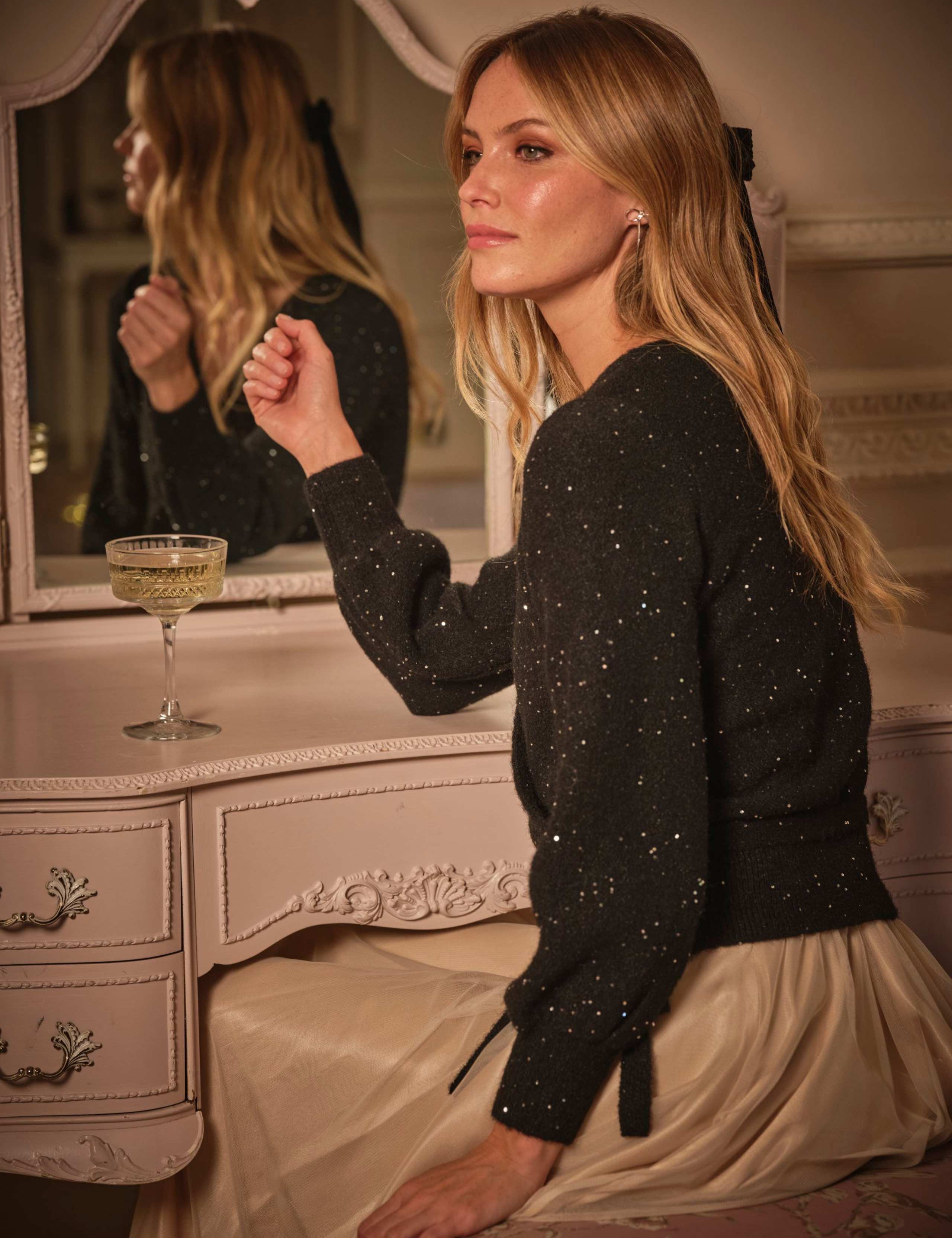 Sparkly V-Neck Wrap Cardigan 8 of 8