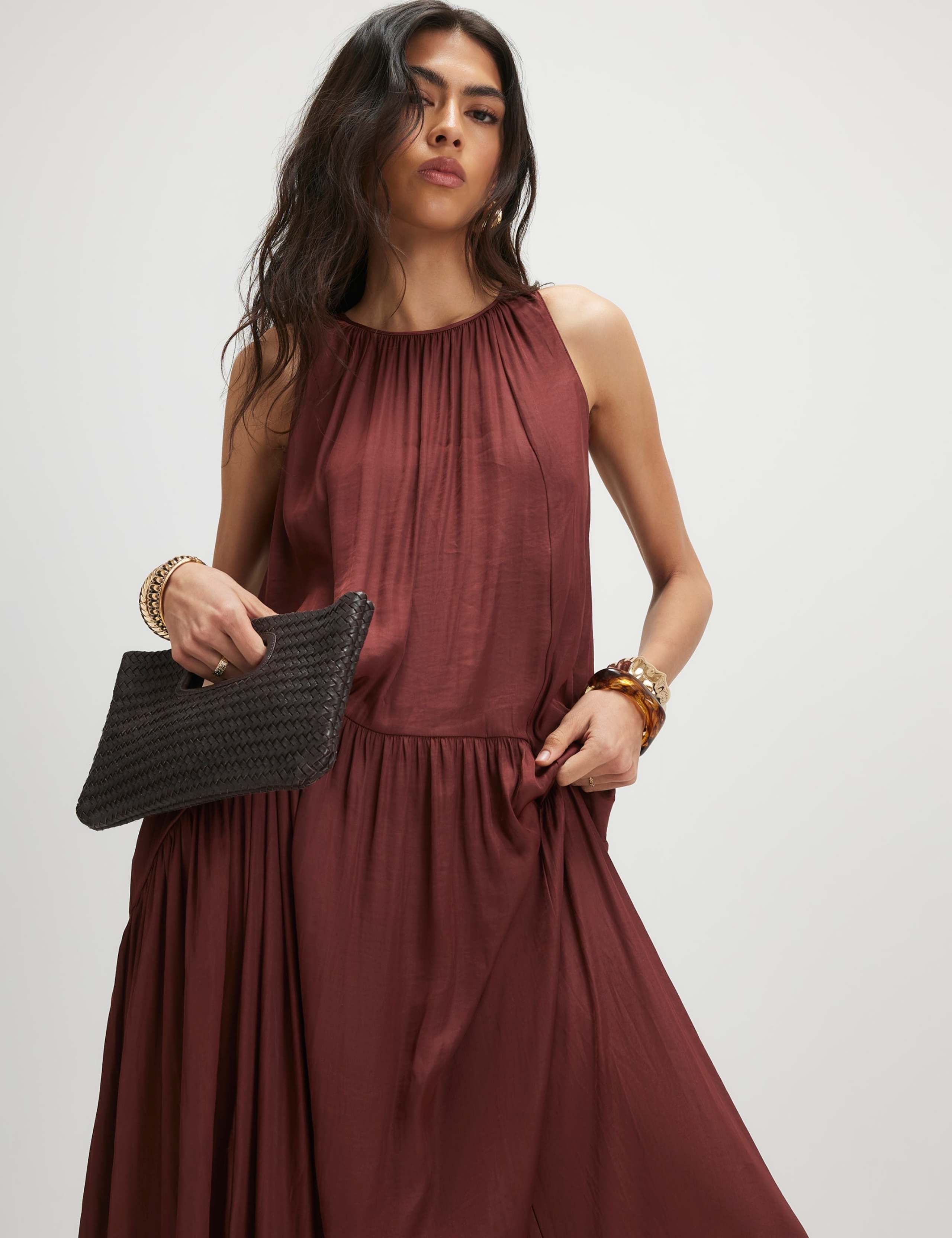 Halter Neck Maxi Shift Dress 2 of 4