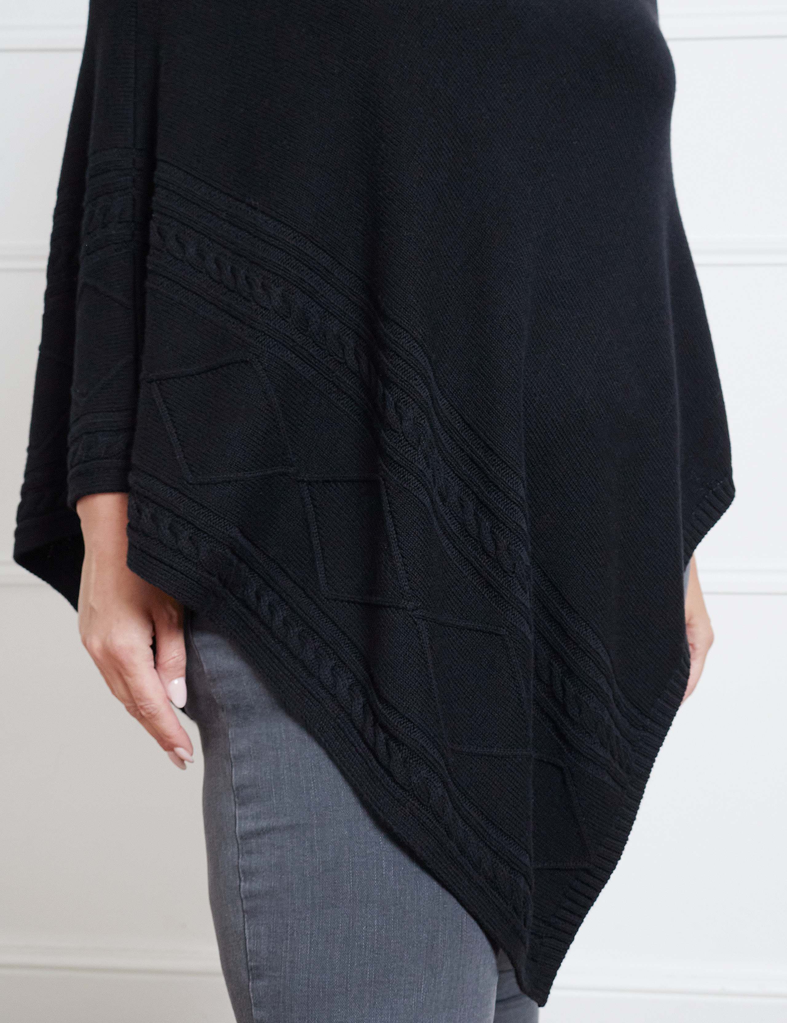 Cable Knit Poncho with Cashmere 4 of 4
