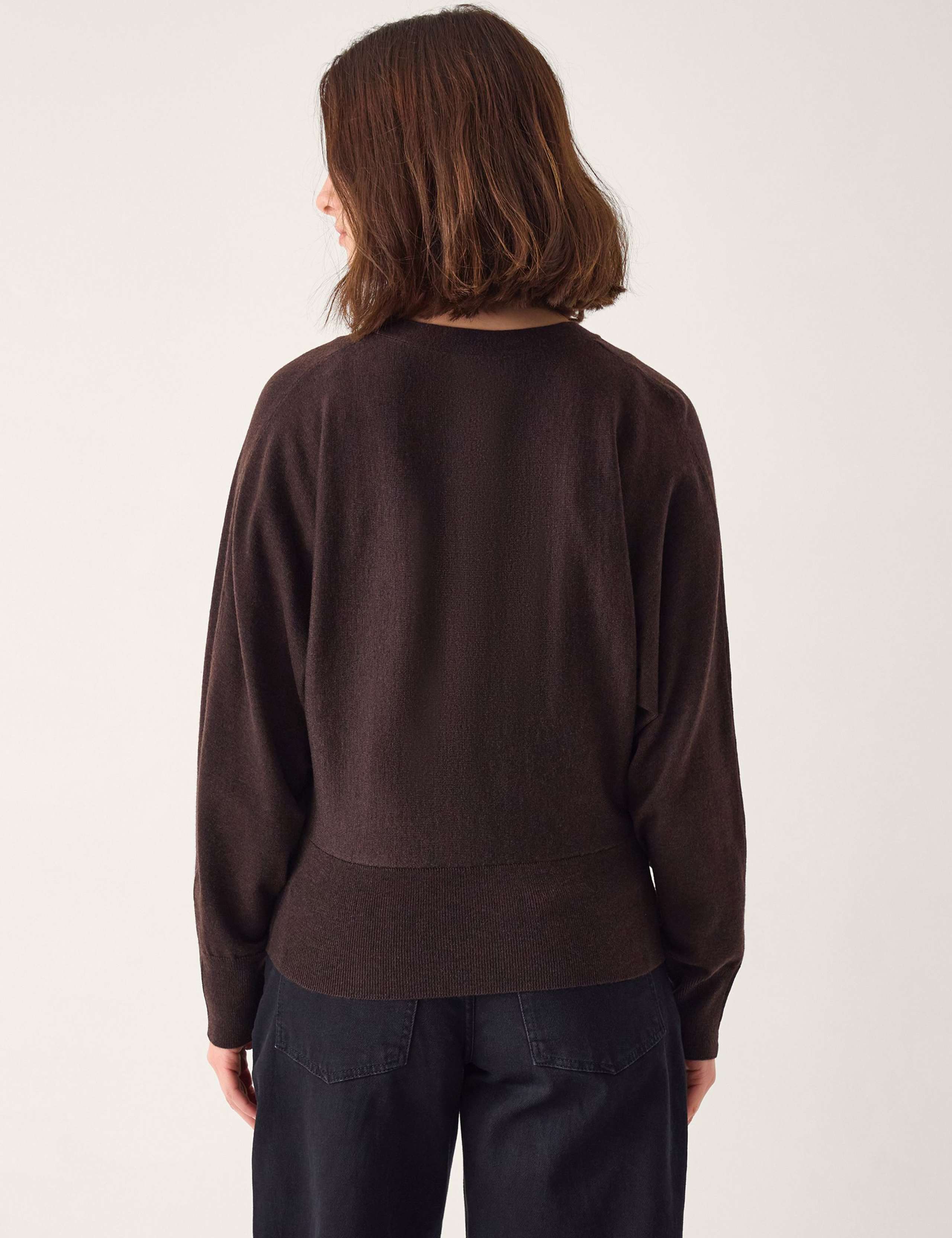 Embellished V-Neck Mock Wrap Cardigan 3 of 4