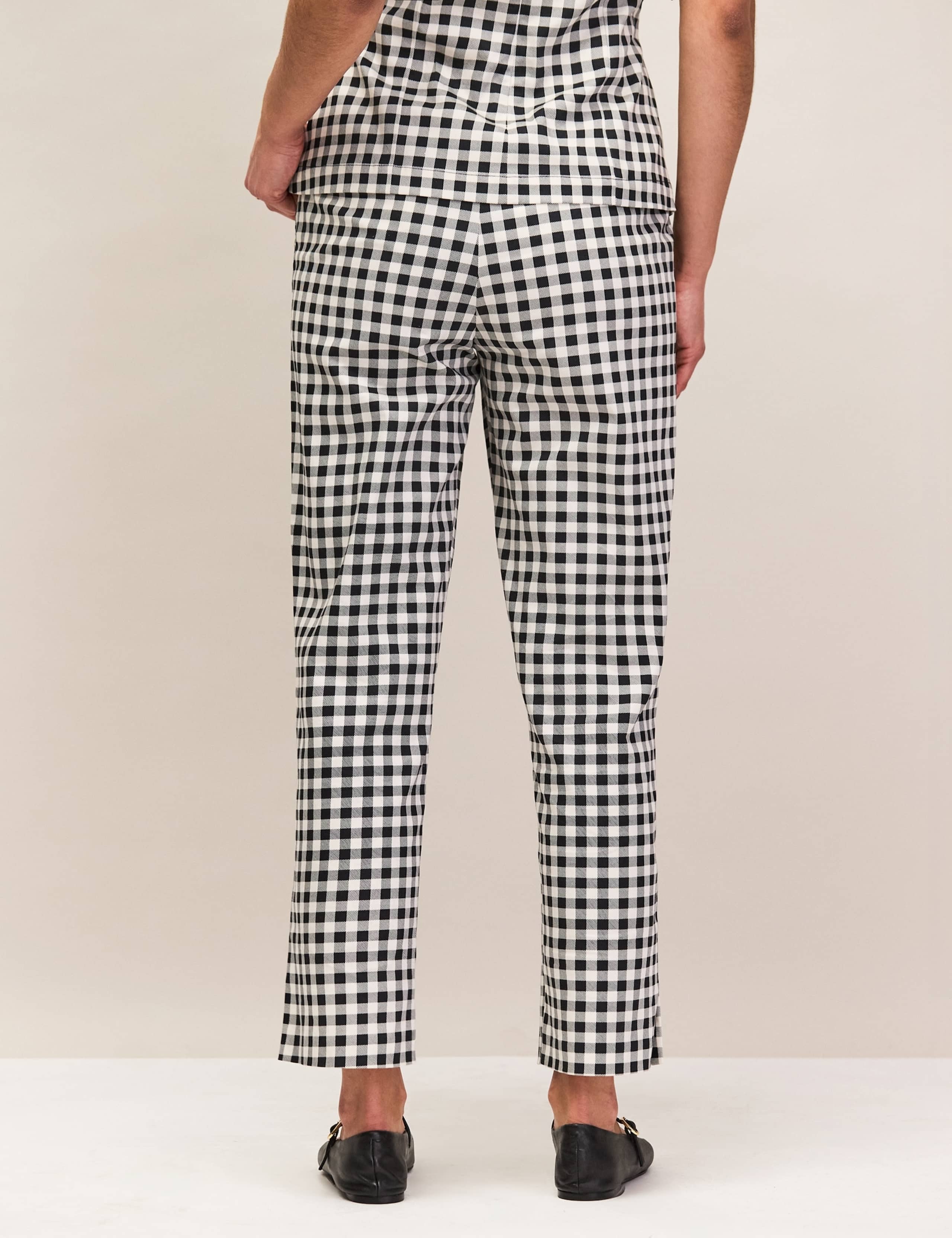 Cotton Rich Checked Slim Fit Trousers 5 of 5