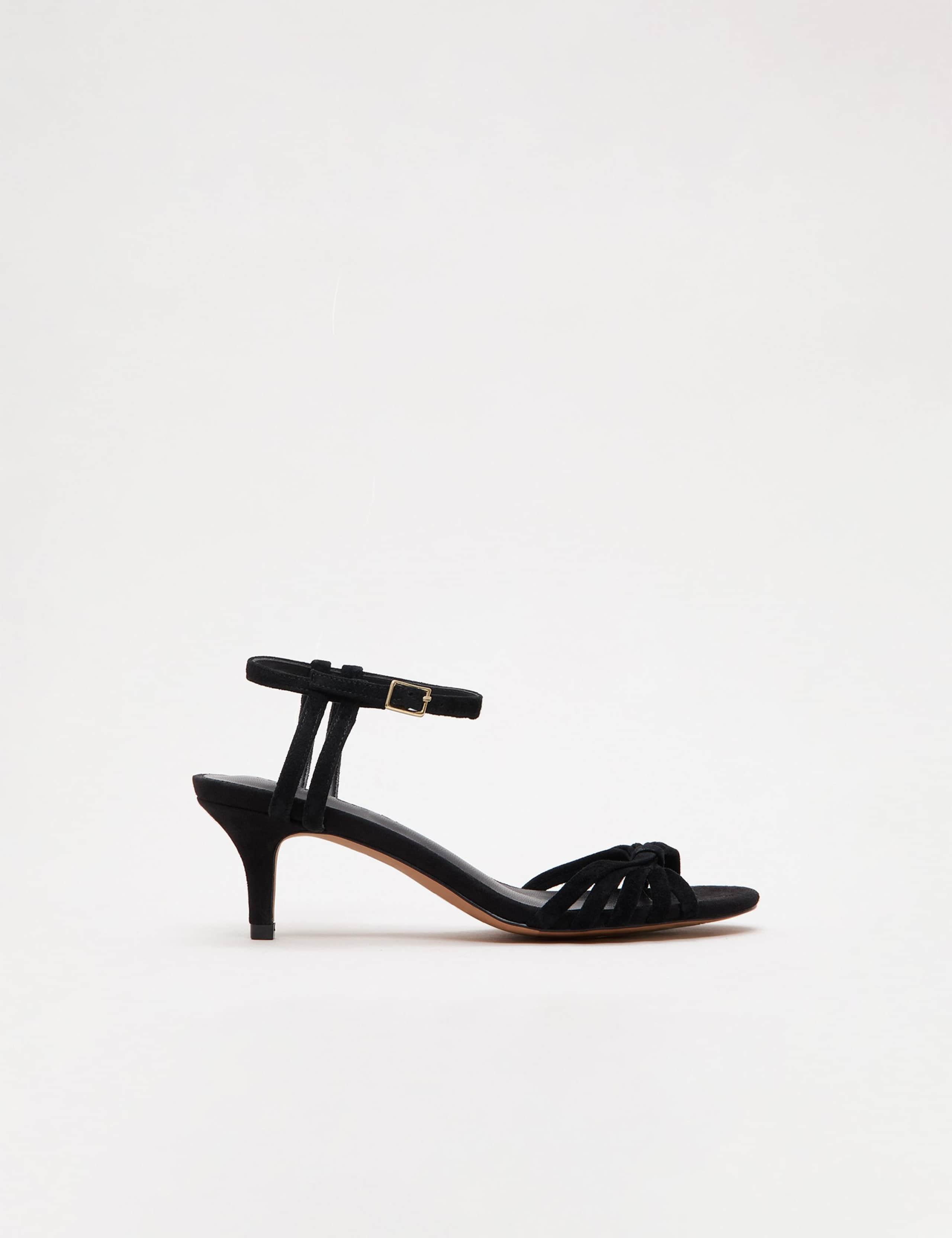 Suede Strappy Kitten Heel Sandals 1 of 6