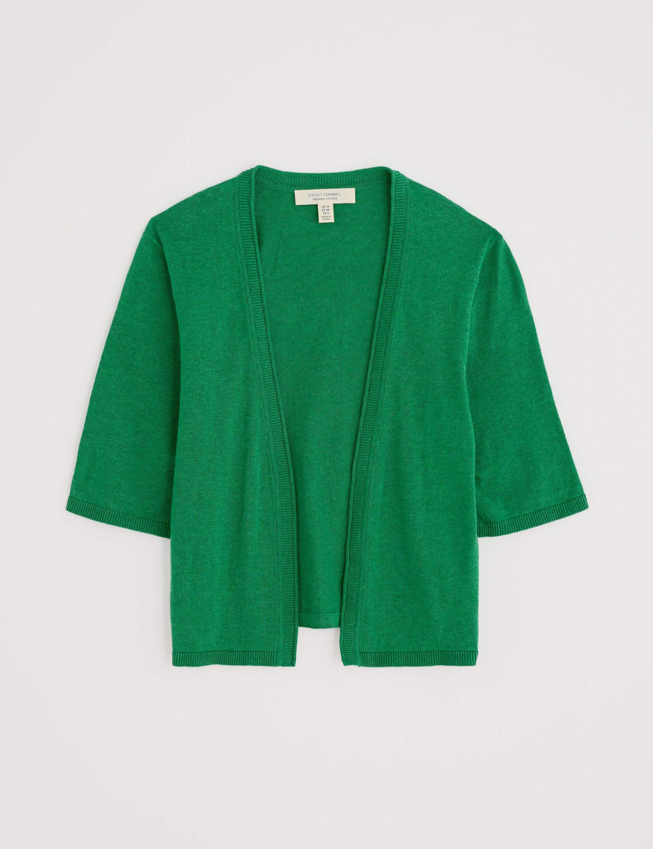 Pure Cotton Fitted Cropped Cardigan 2 of 5