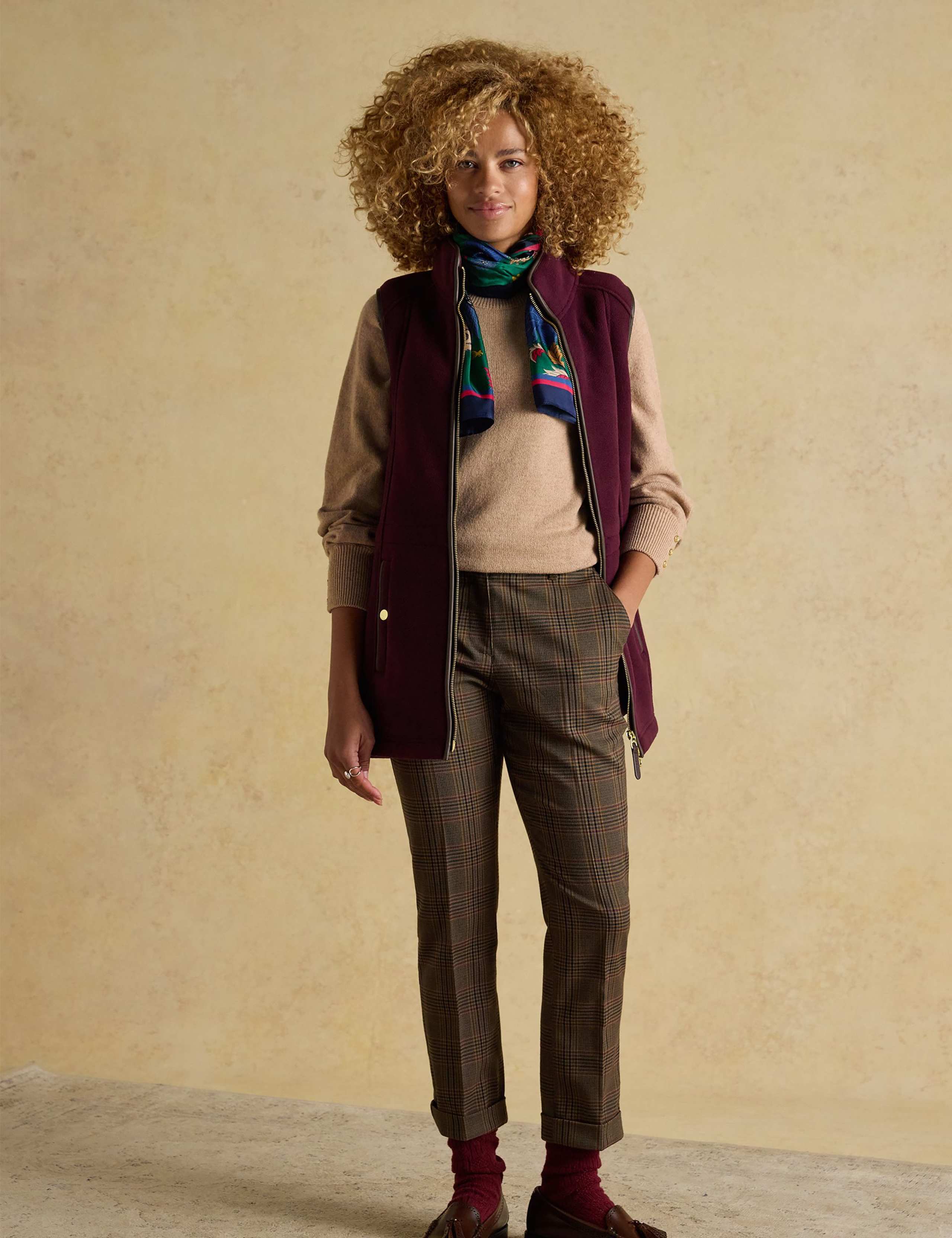 Cotton Rich High Neck Jumper with Wool 2 of 6