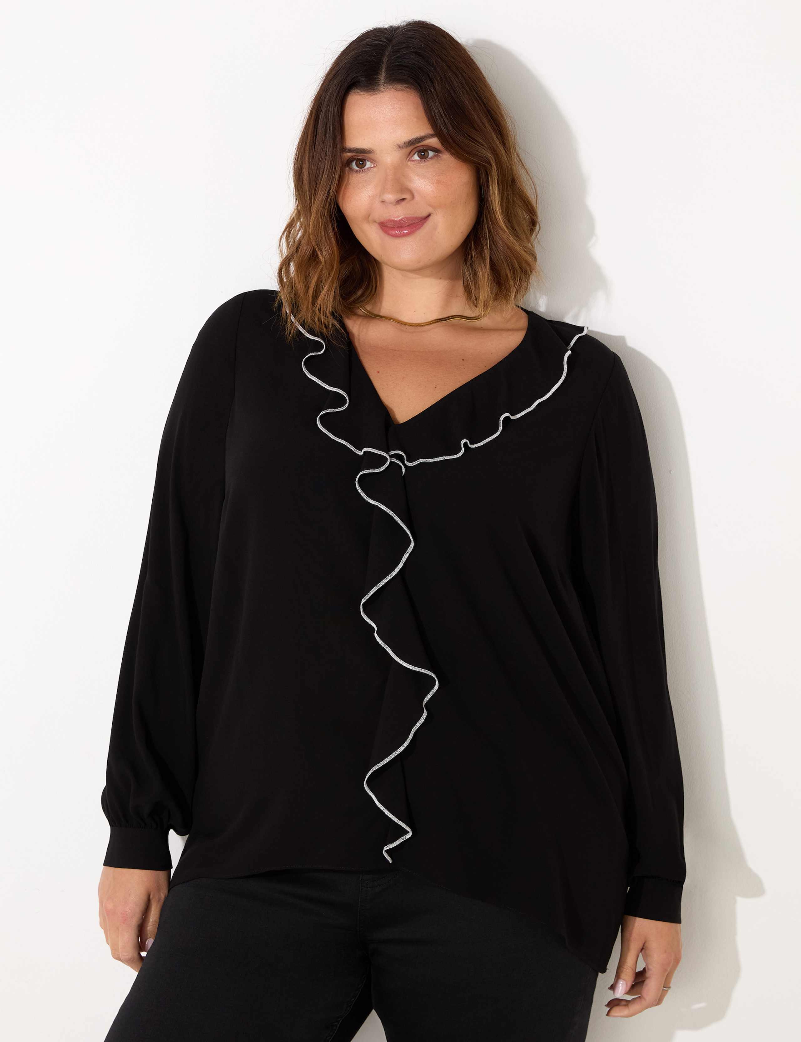 V-Neck Ruffle Top 2 of 5