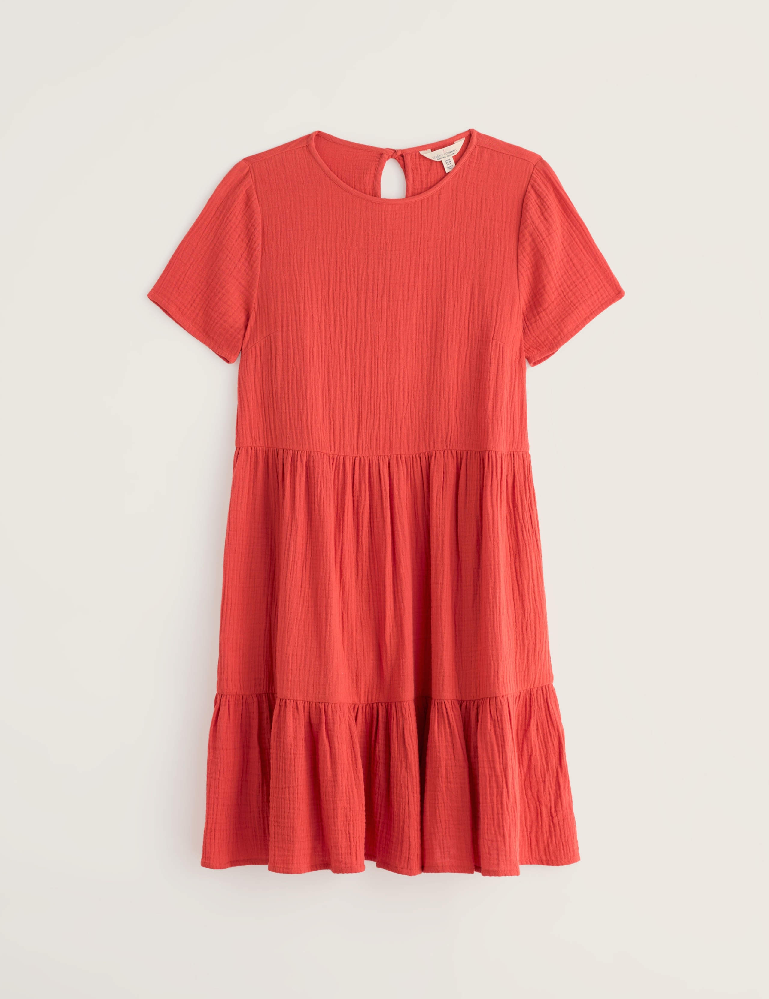 Pure Cotton Knee Length Relaxed Tiered Dress 2 of 6