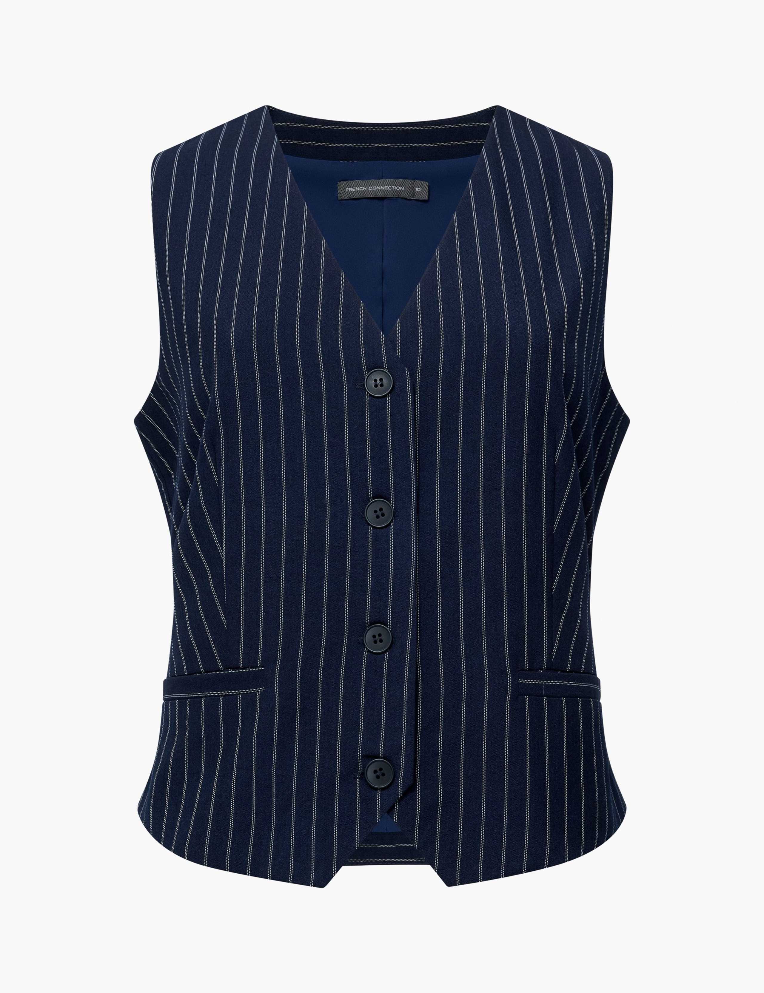 Pinstripe Tailored Single Breasted Waistcoat 2 of 3