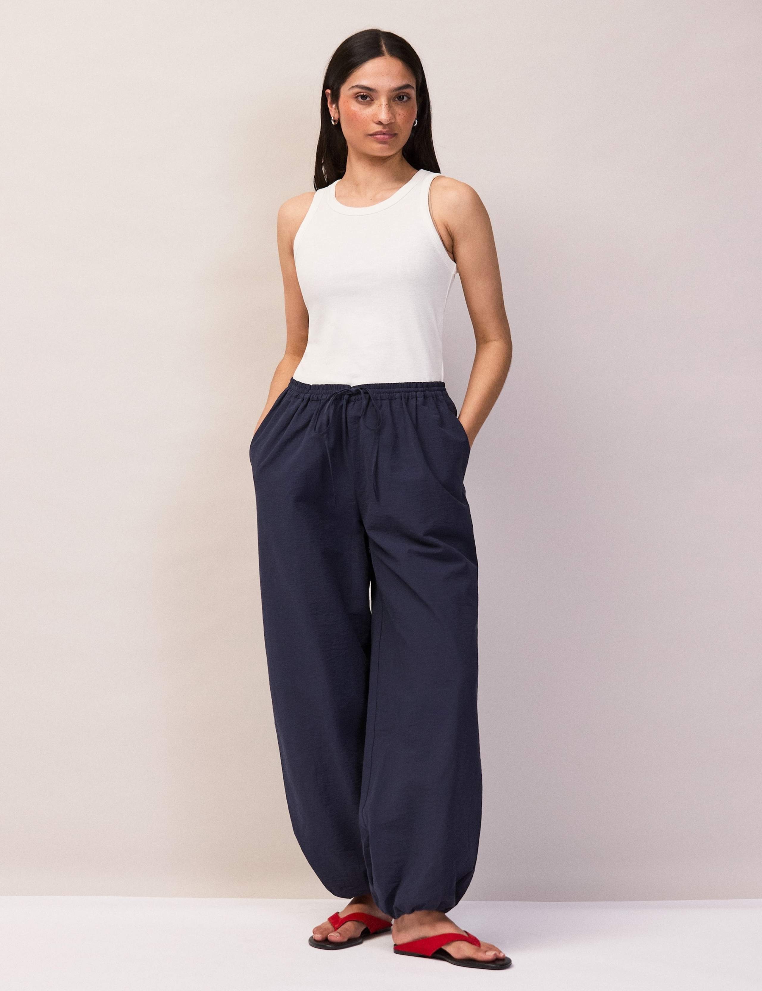 Cotton Rich Drawstring Parachute Trousers 2 of 6