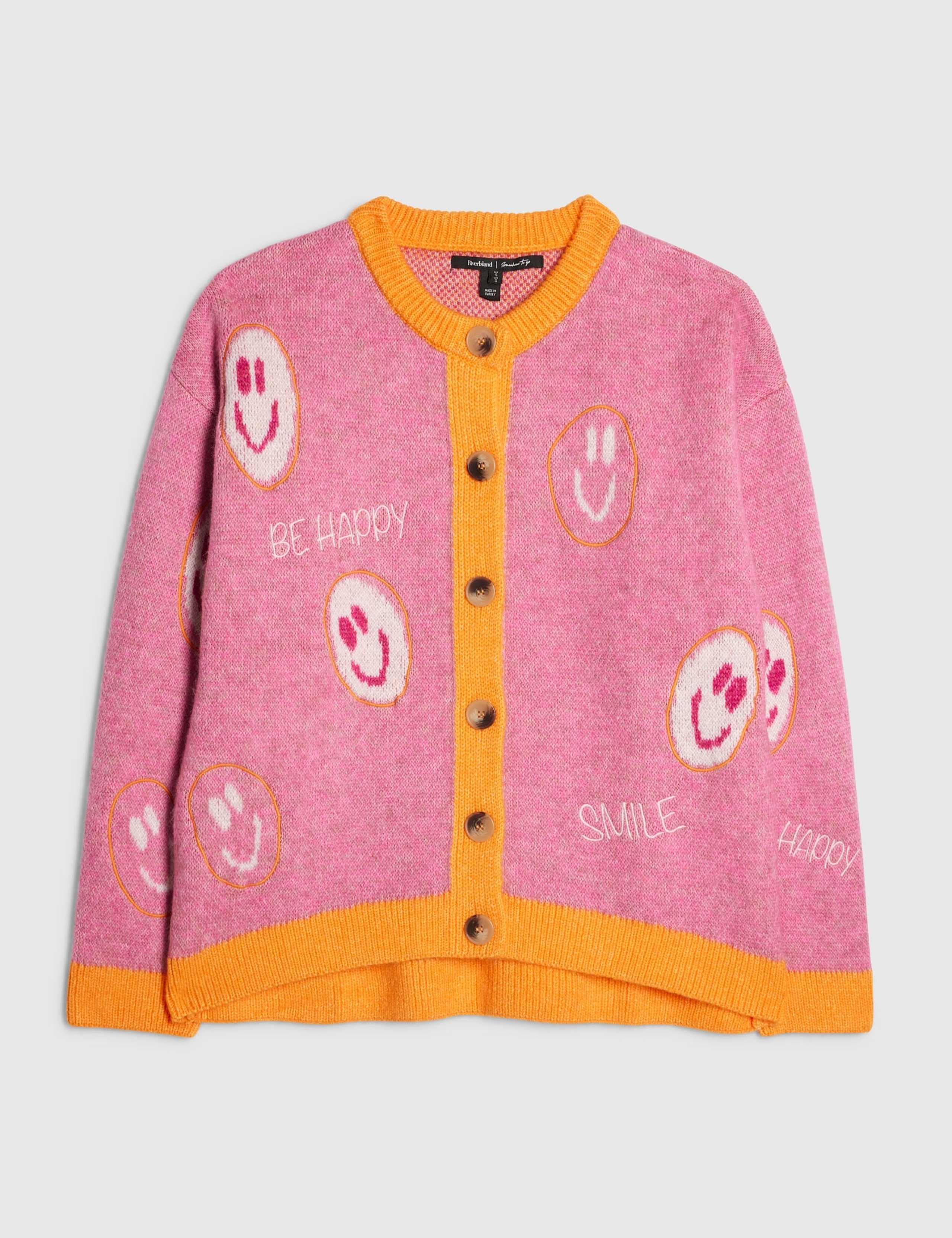 Pure Cotton Smiley Face Relaxed Cardigan 4 of 5