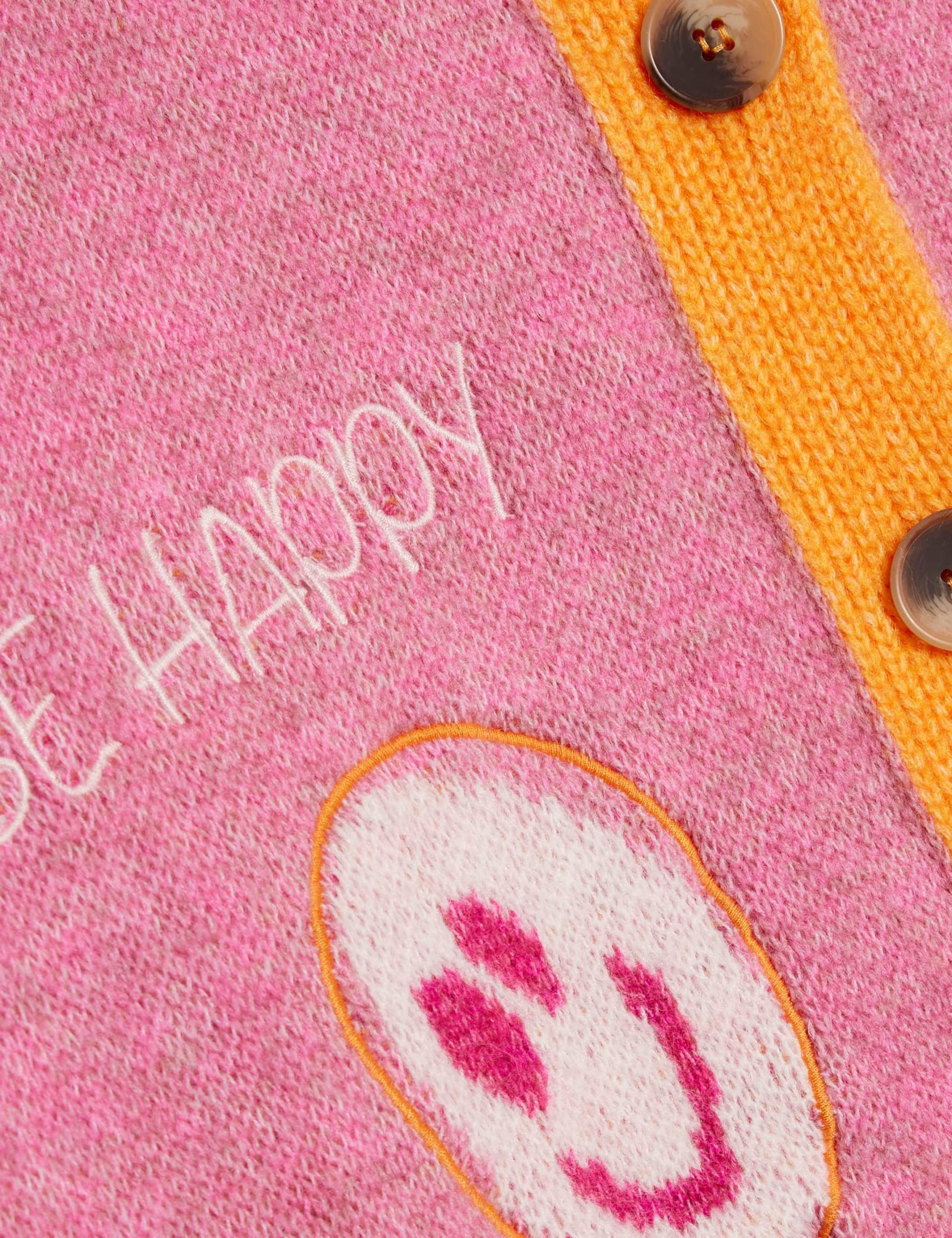 Pure Cotton Smiley Face Relaxed Cardigan 5 of 5