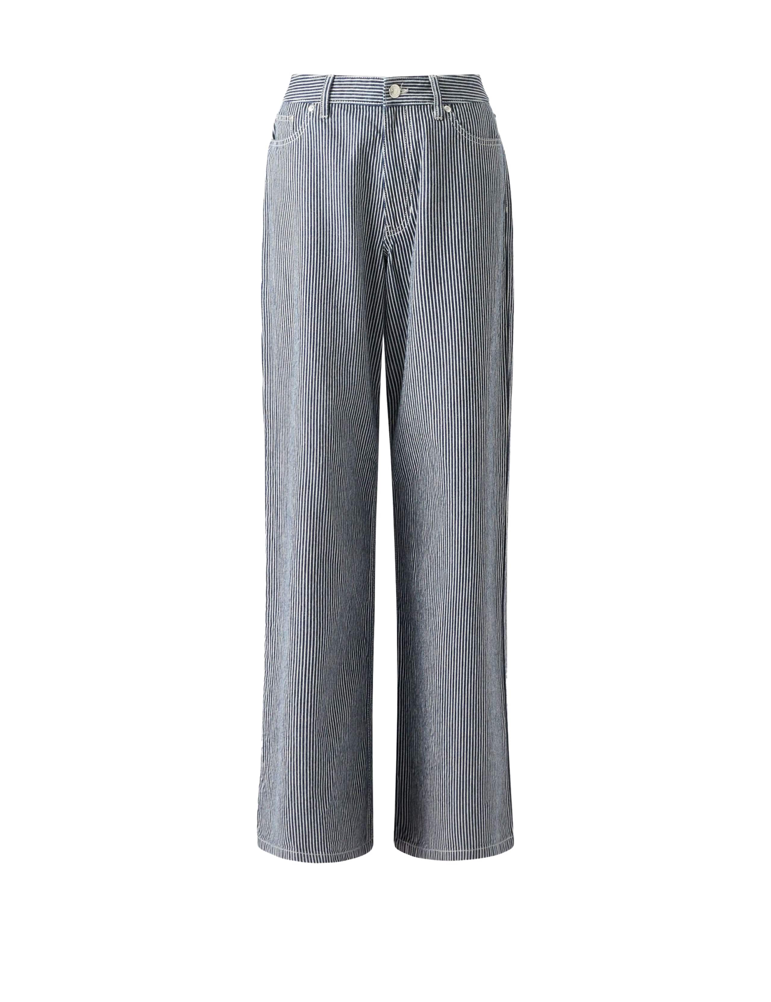 Pinstripe Straight Leg Jeans 2 of 3