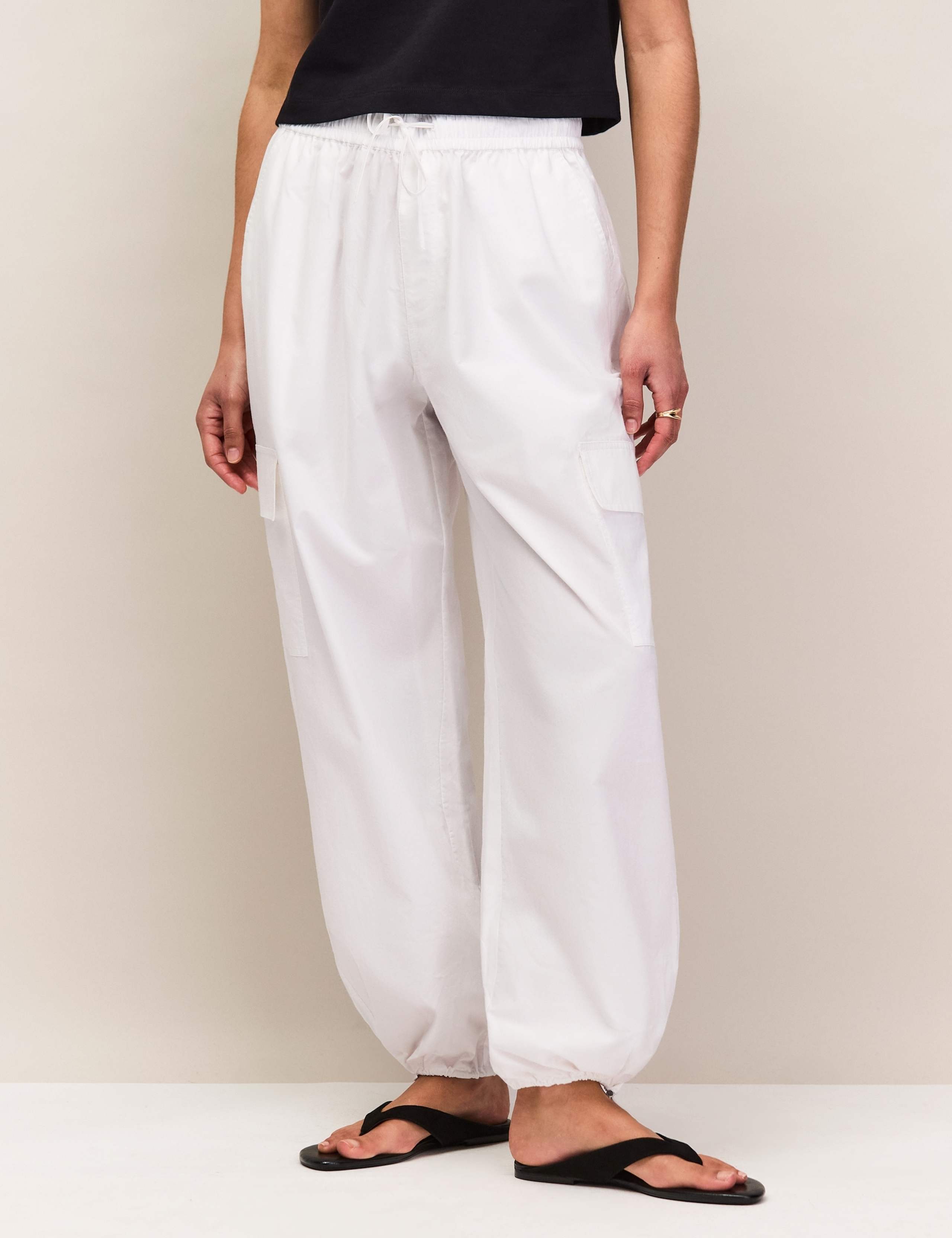 Pure Cotton Cargo Cuffed Trousers 2 of 6