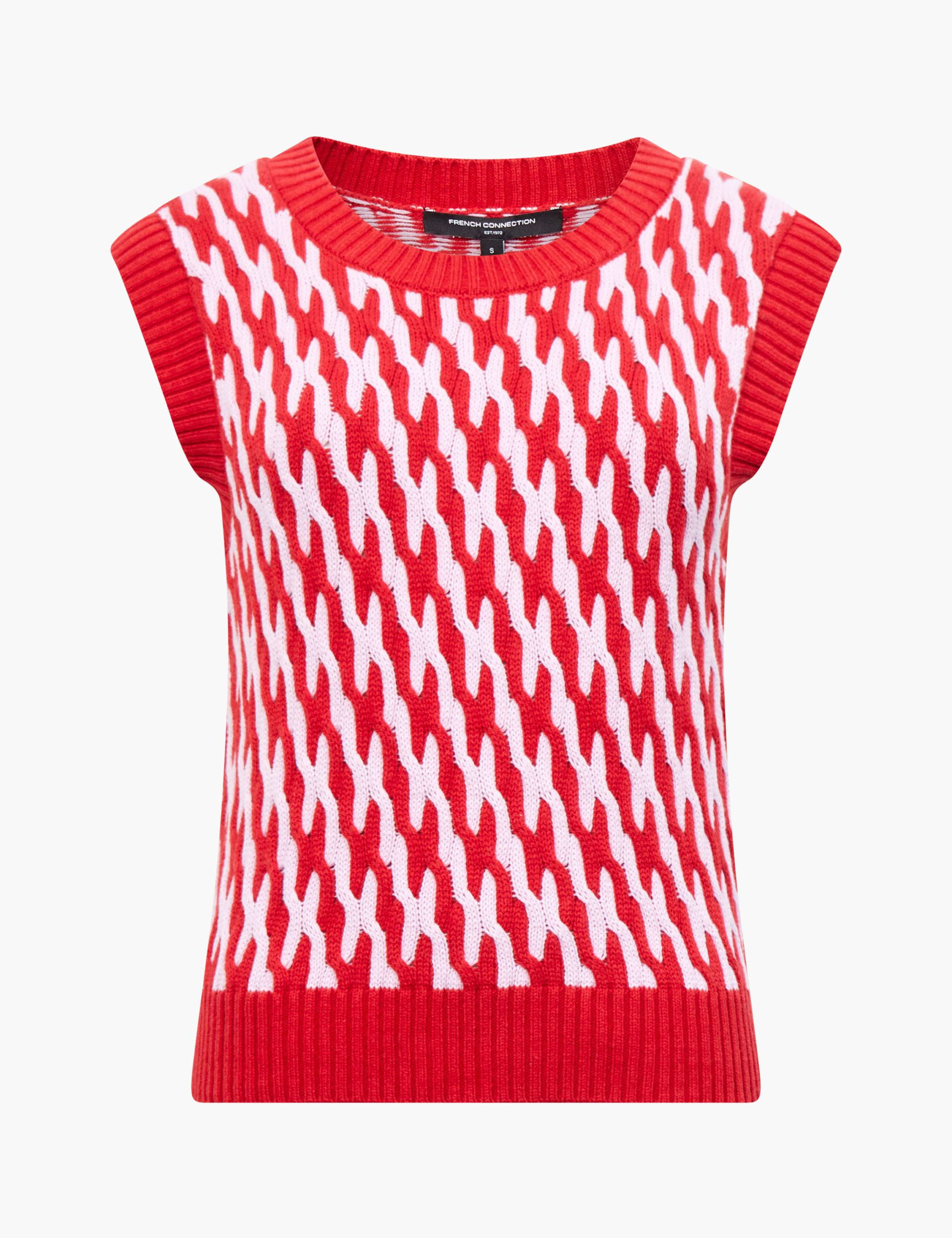 Cotton Rich Patterned Knitted Vest 2 of 3