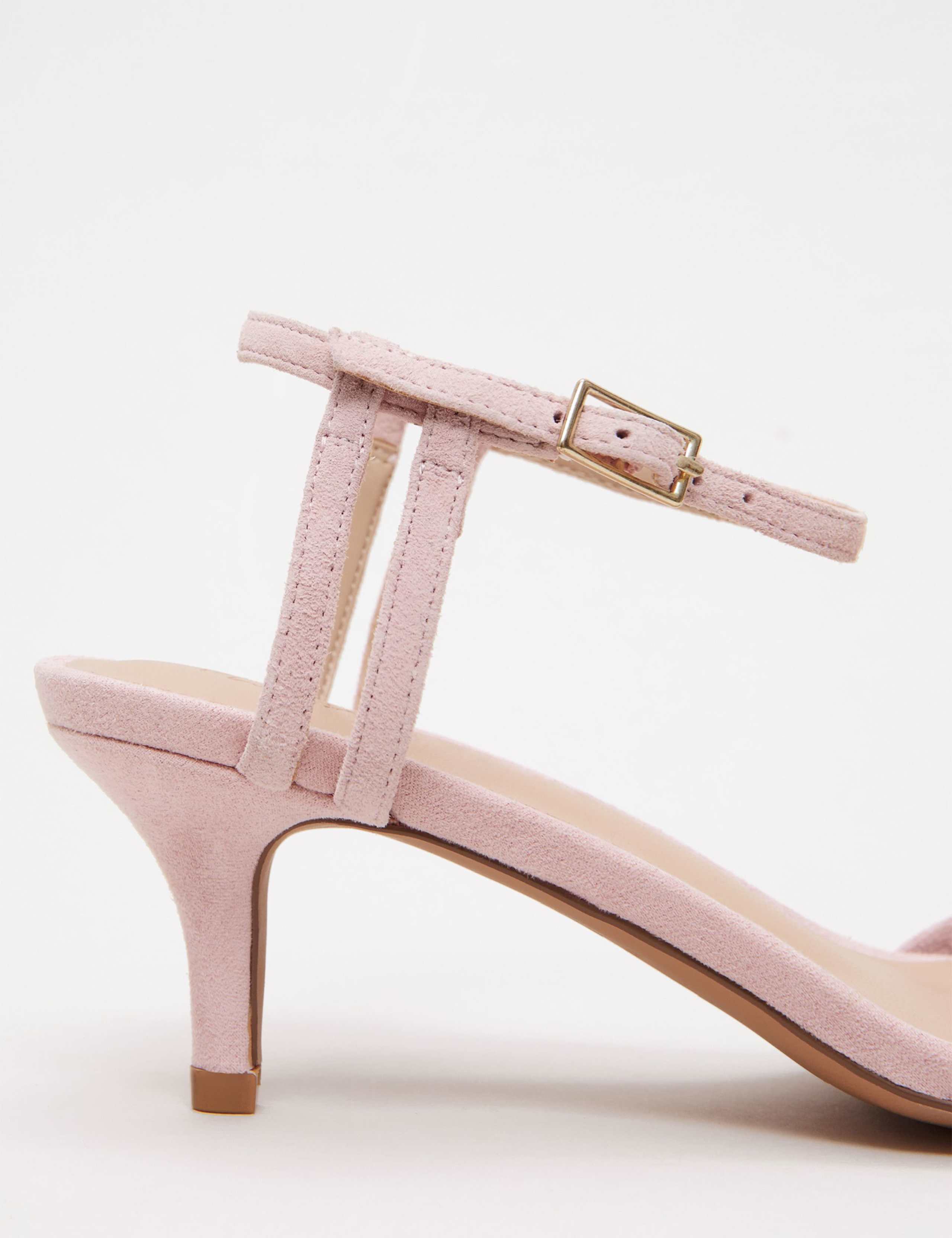 Suede Strappy Kitten Heel Sandals 4 of 6
