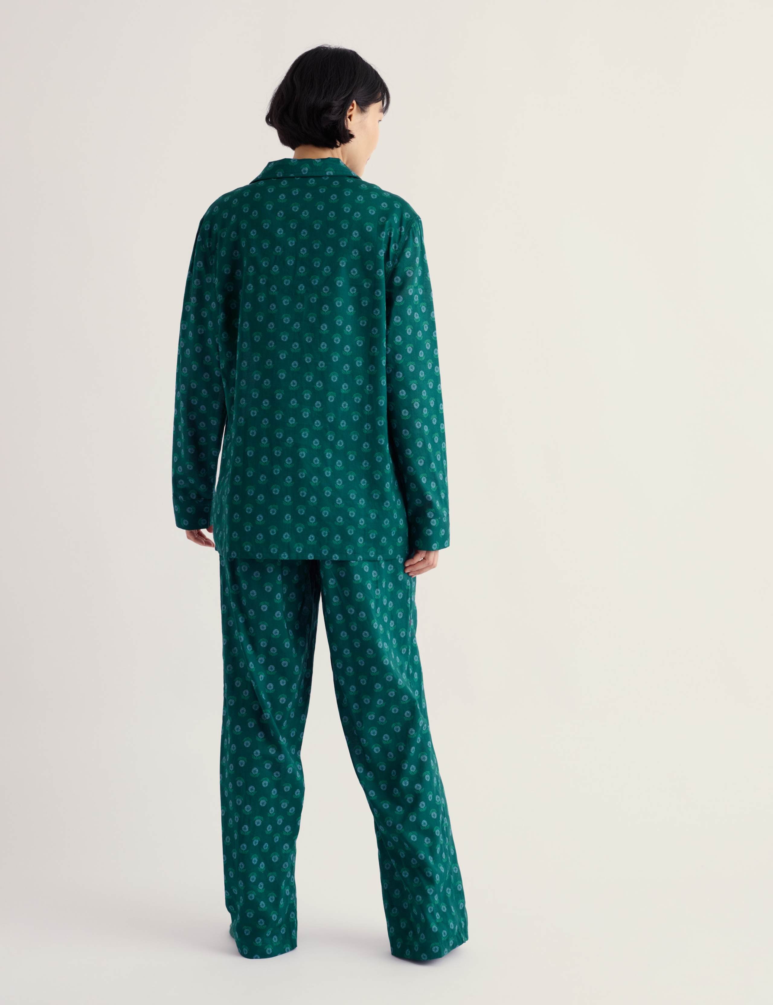 Pure Cotton Floral Pyjama Set 5 of 7