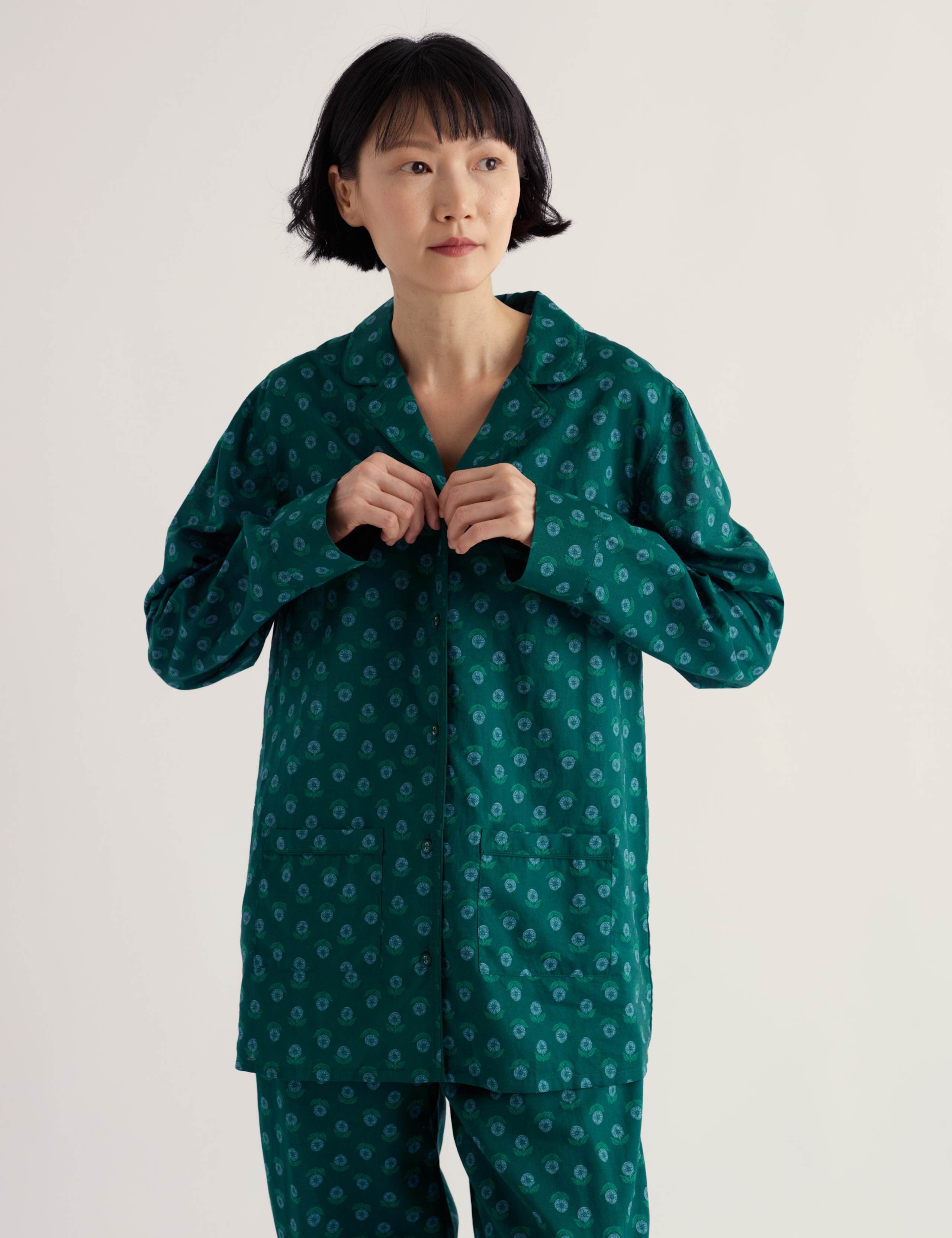Pure Cotton Floral Pyjama Set 7 of 7