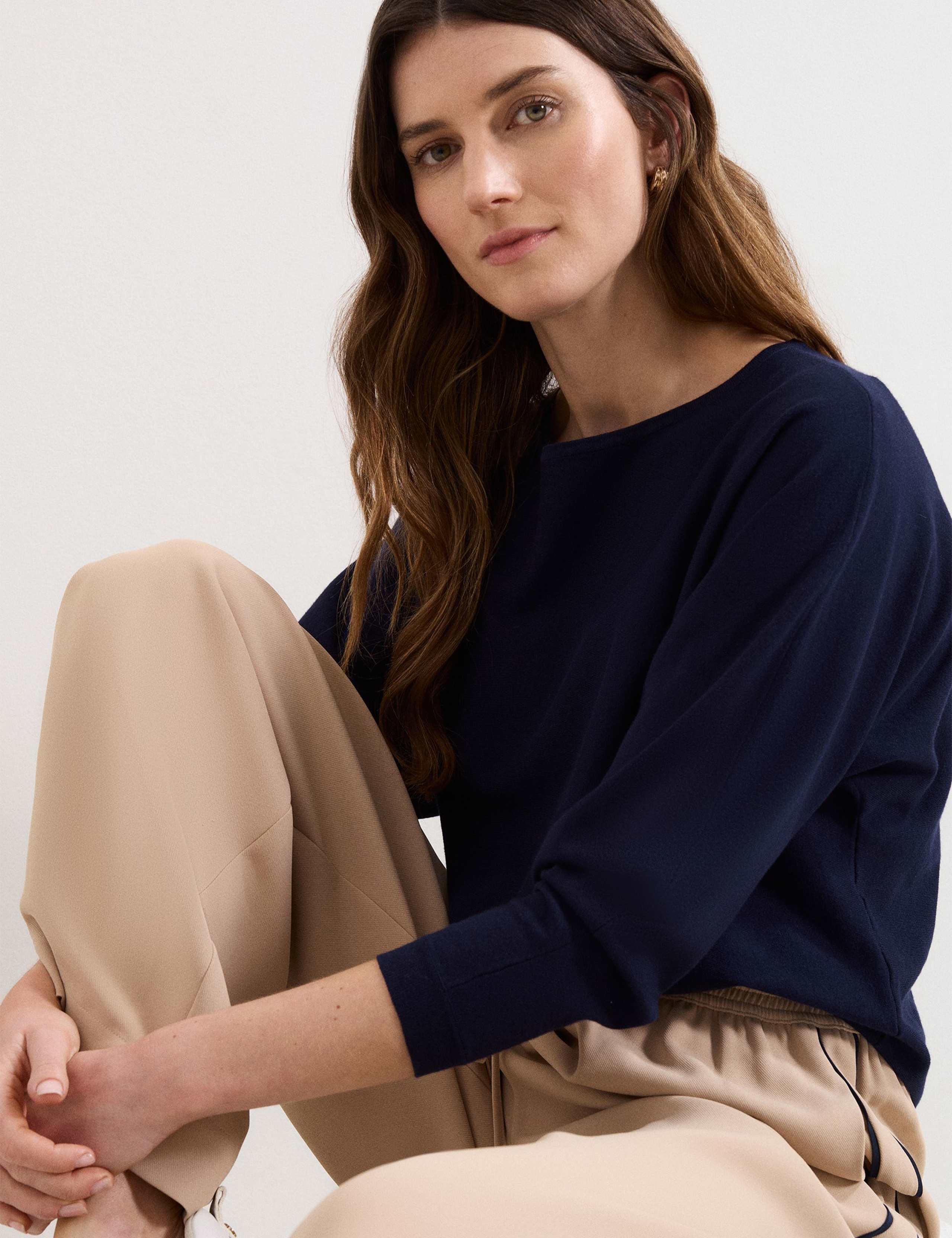 Slash Neck Batwing Longline Jumper 5 of 6