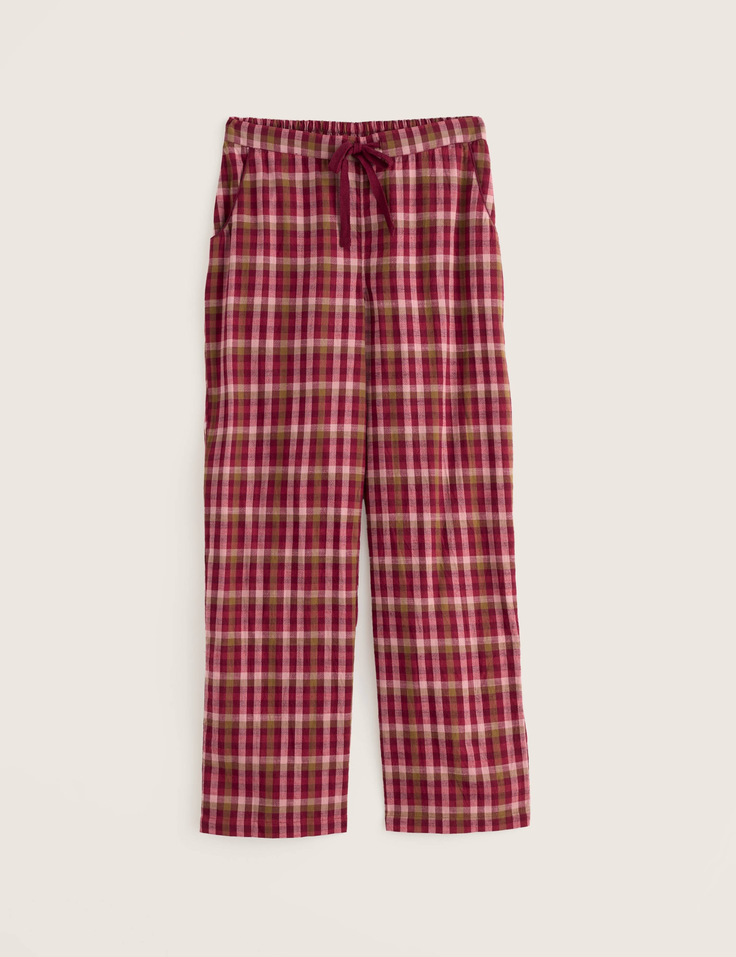 Pure Cotton Checked Pyjama Set 3 of 7