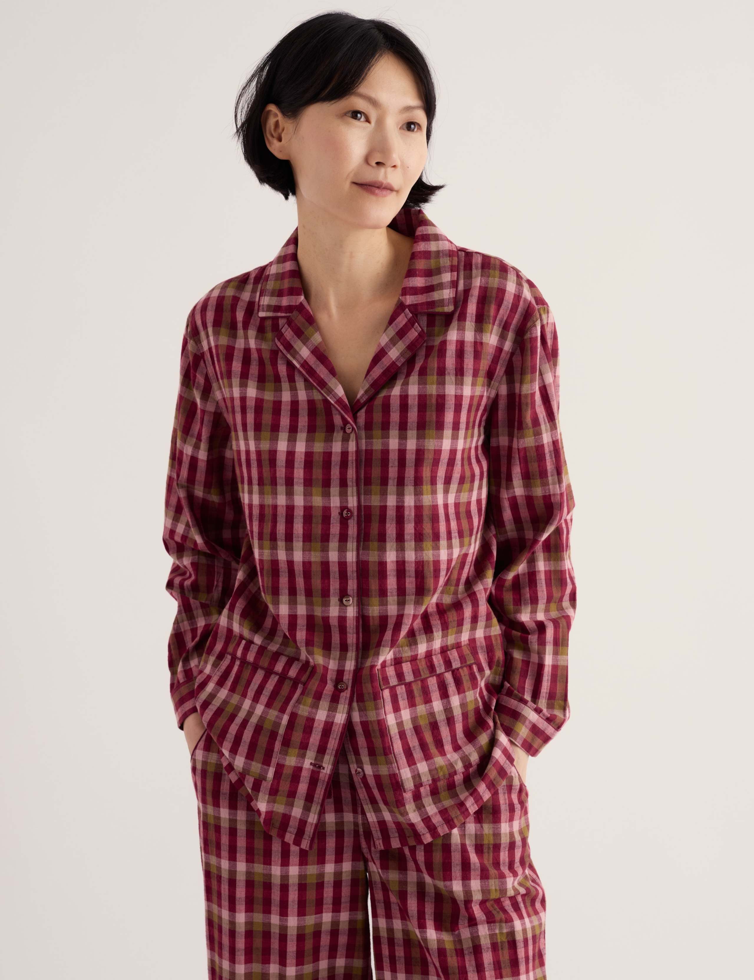 Pure Cotton Checked Pyjama Set 4 of 7