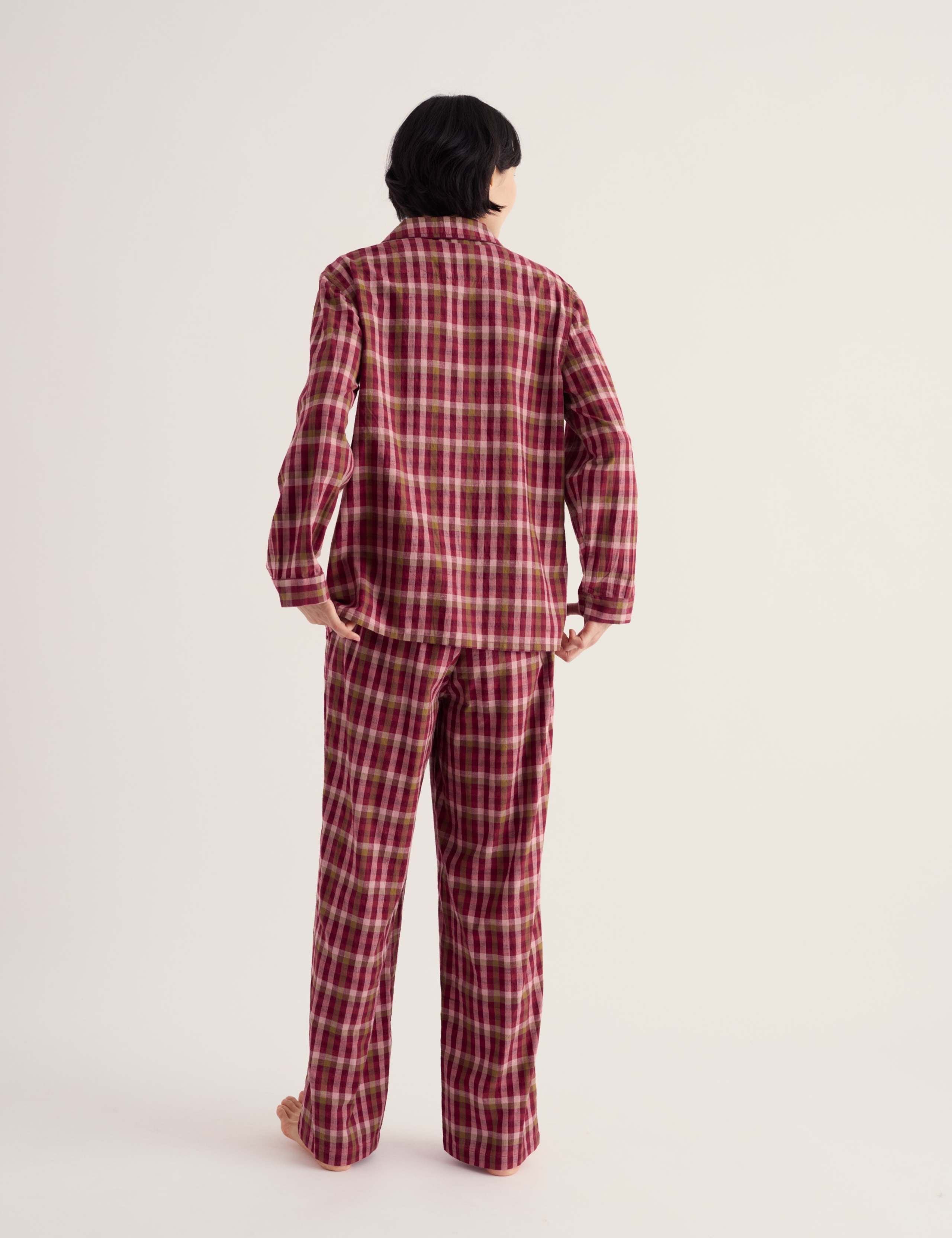Pure Cotton Checked Pyjama Set 6 of 7
