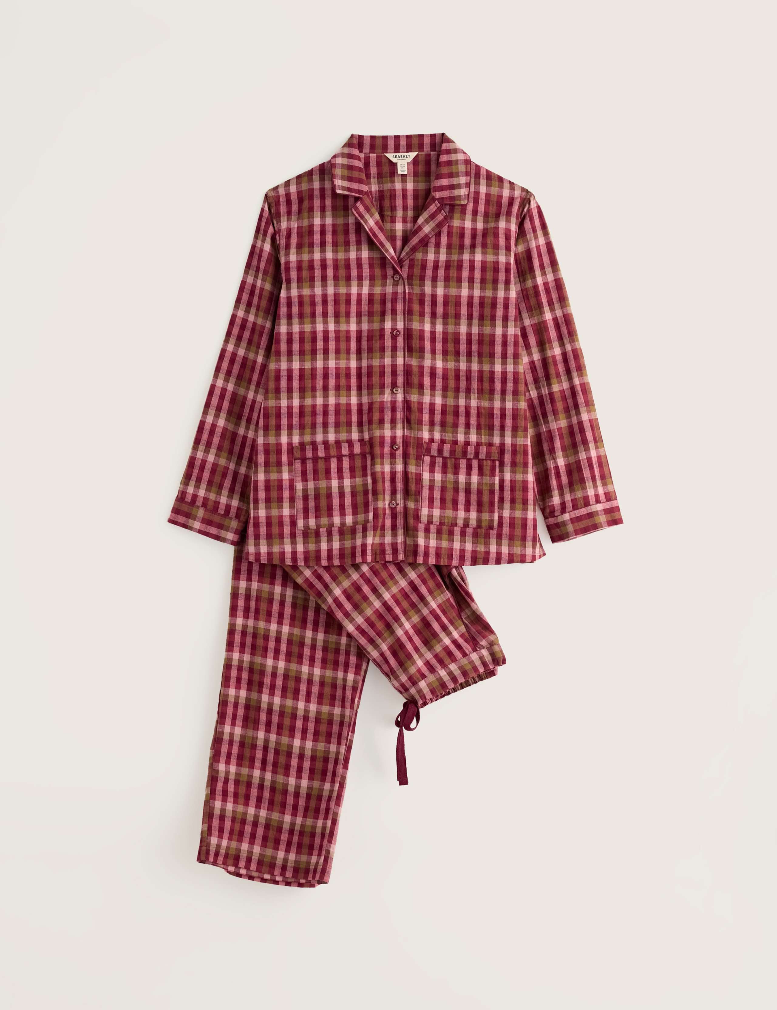 Pure Cotton Checked Pyjama Set 2 of 7