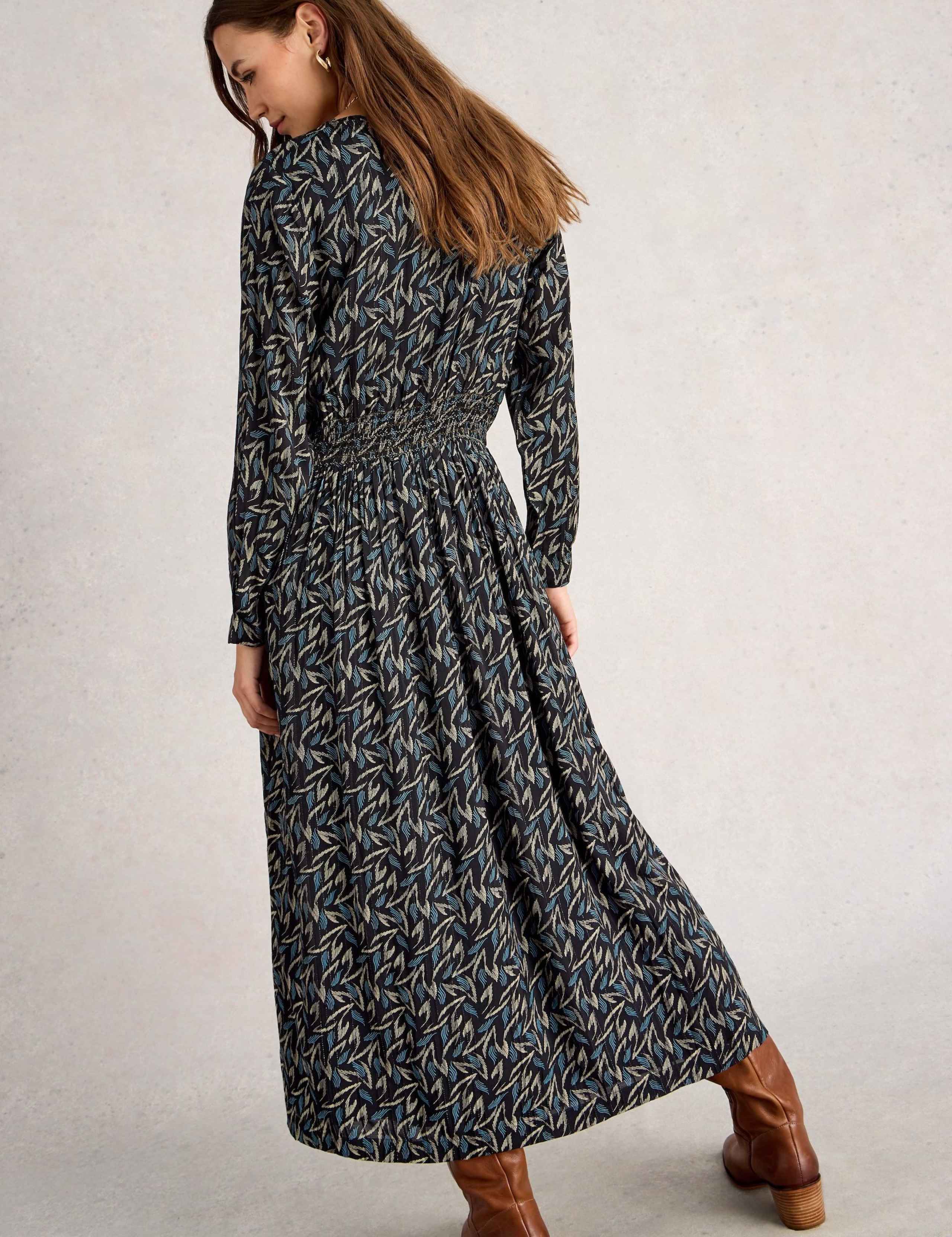 Metallic Printed V-Neck Midaxi Dress 5 of 6