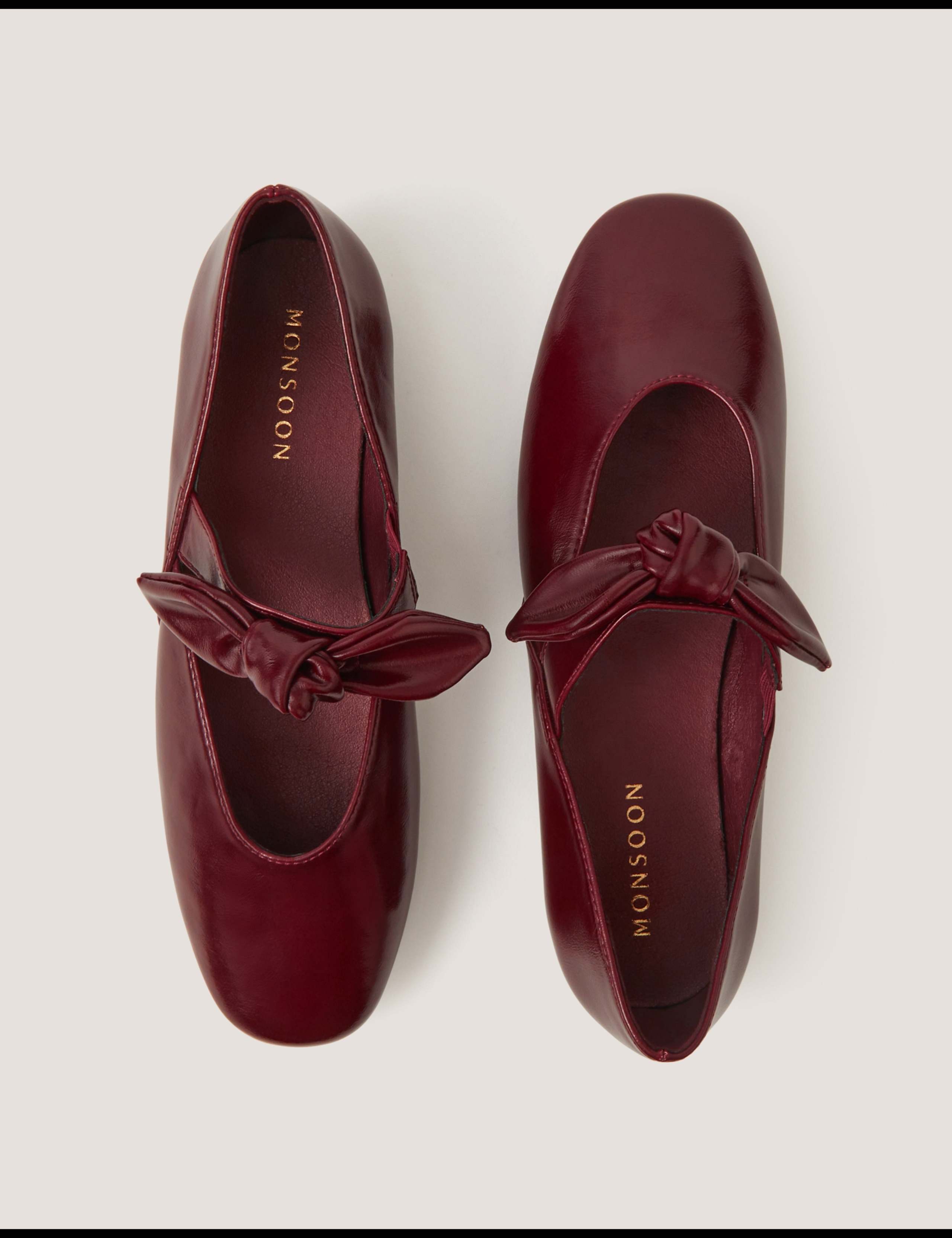 Patent Bow Flat Mary Jane Ballet Pumps 2 of 3
