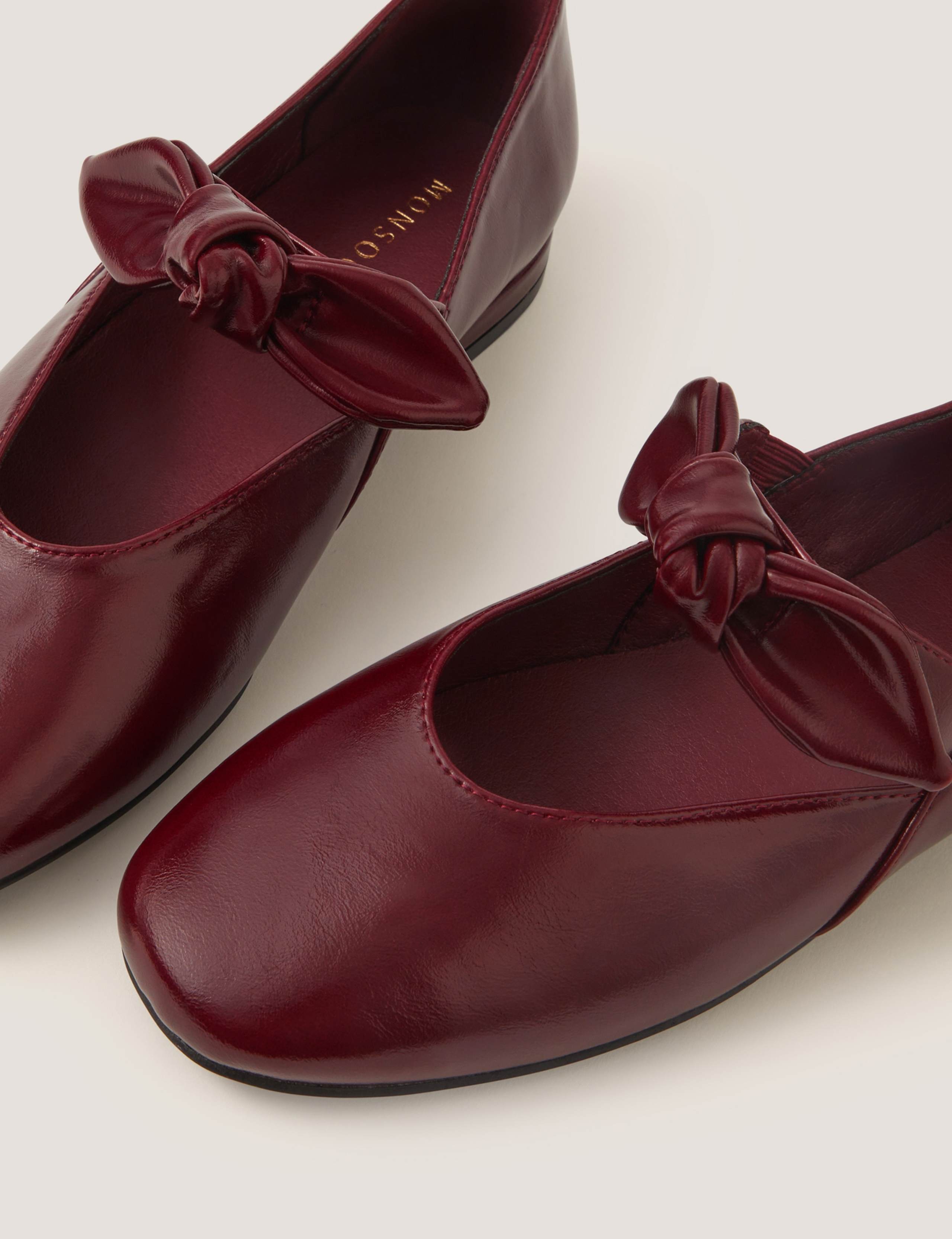 Patent Bow Flat Mary Jane Ballet Pumps 3 of 3