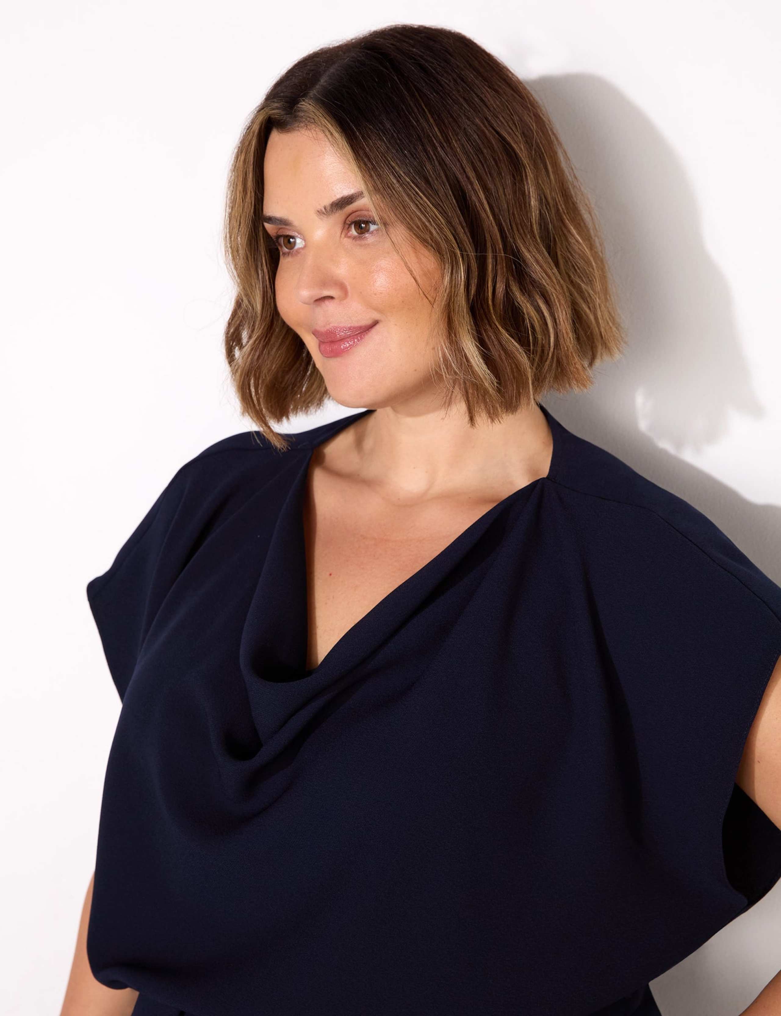 Pure Cotton Cowl Neck Top 3 of 5