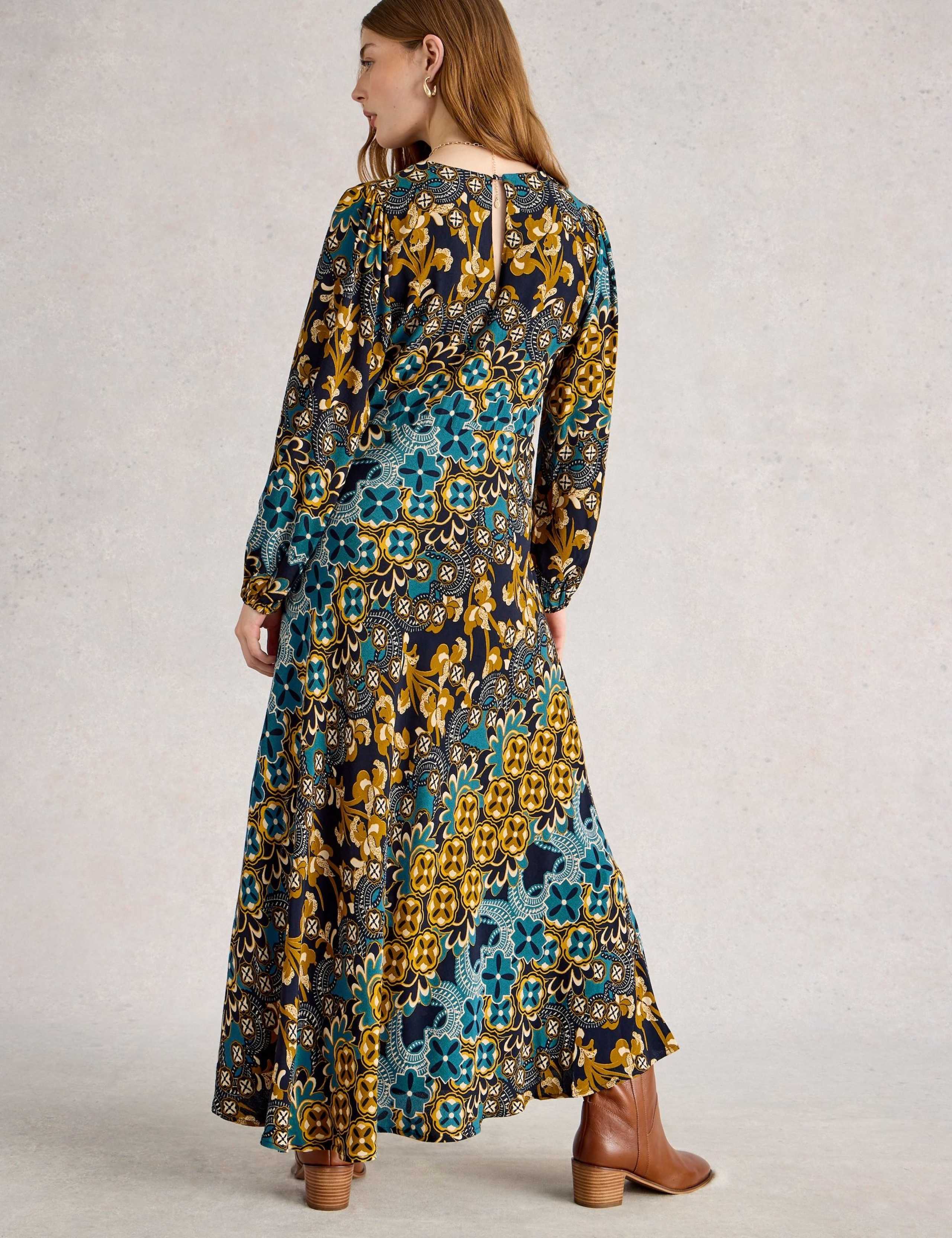 Printed V-Neck Midaxi Tea Dress 4 of 6