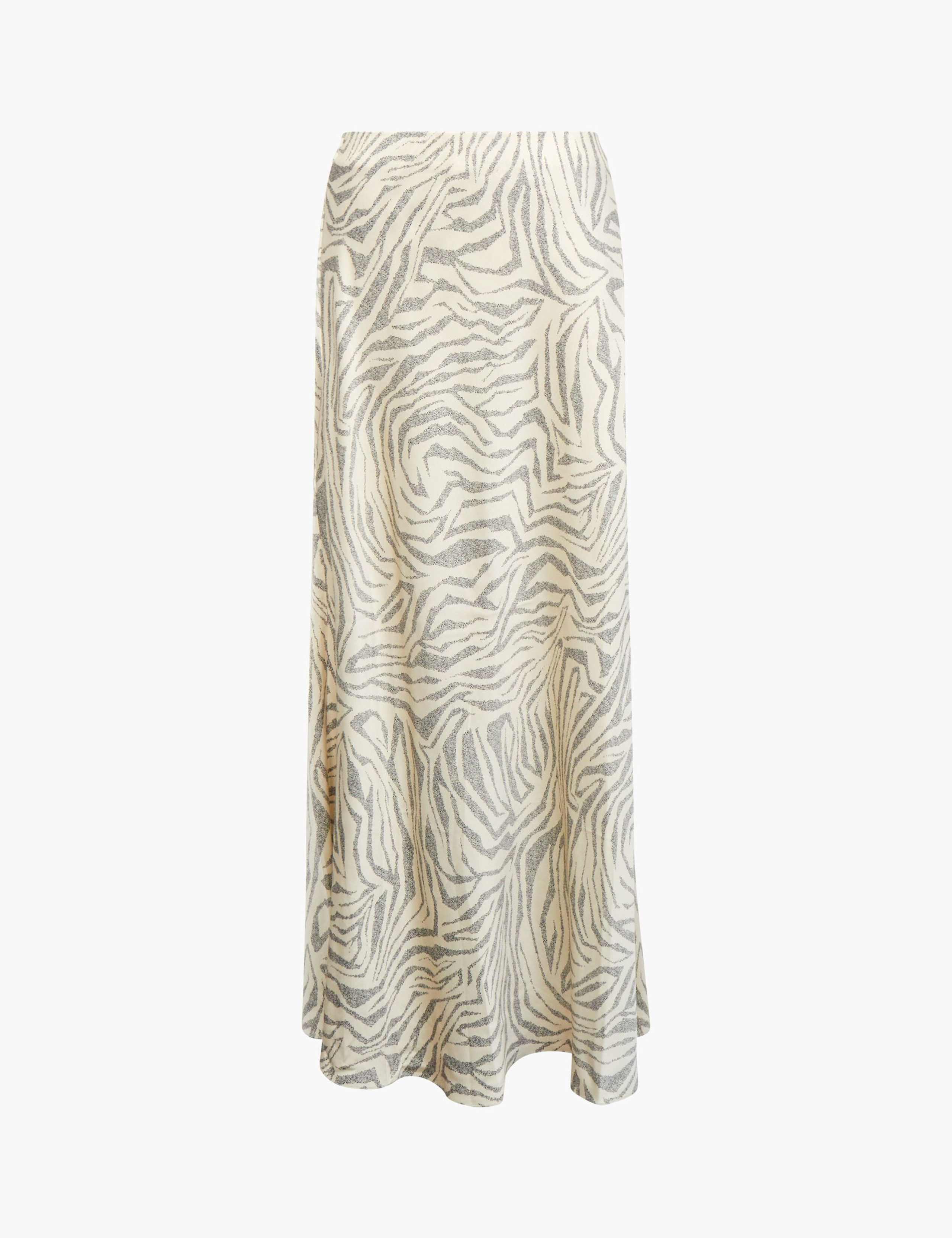 Abstract Animal Print Maxi Slip Skirt 2 of 3
