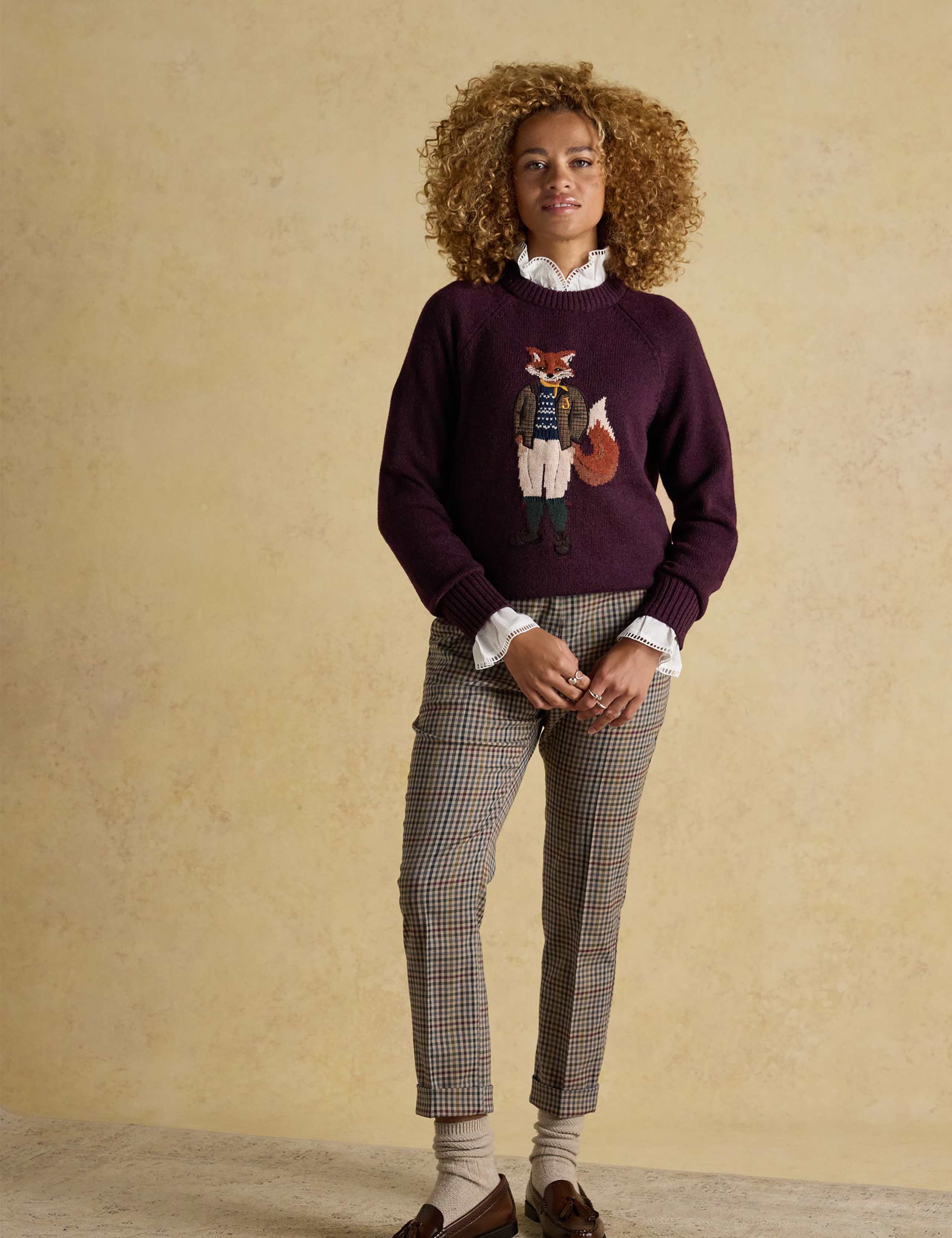 Cotton Rich Embroidered Crew Neck Jumper 4 of 6