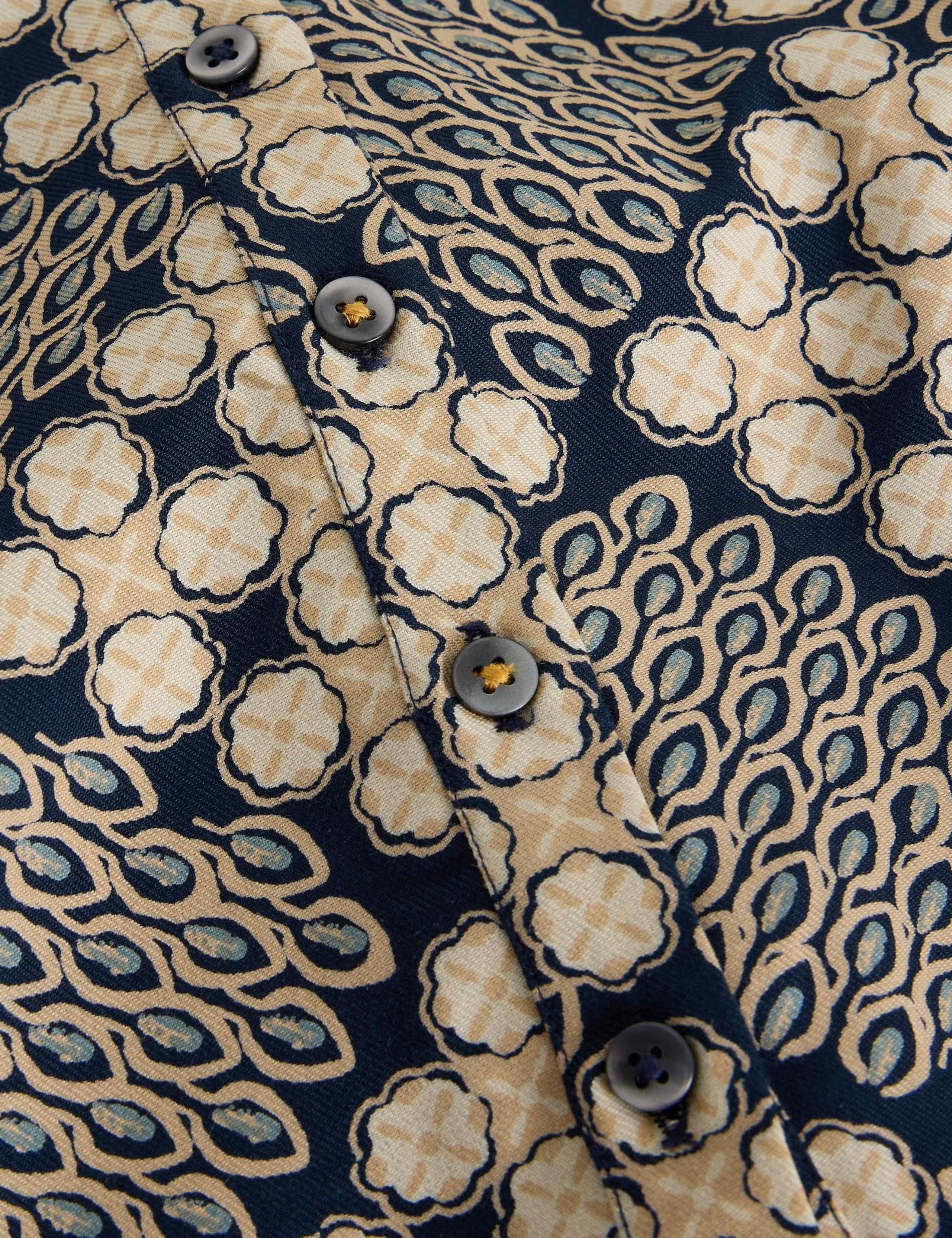 Printed Midi Shirred Dress 6 of 6