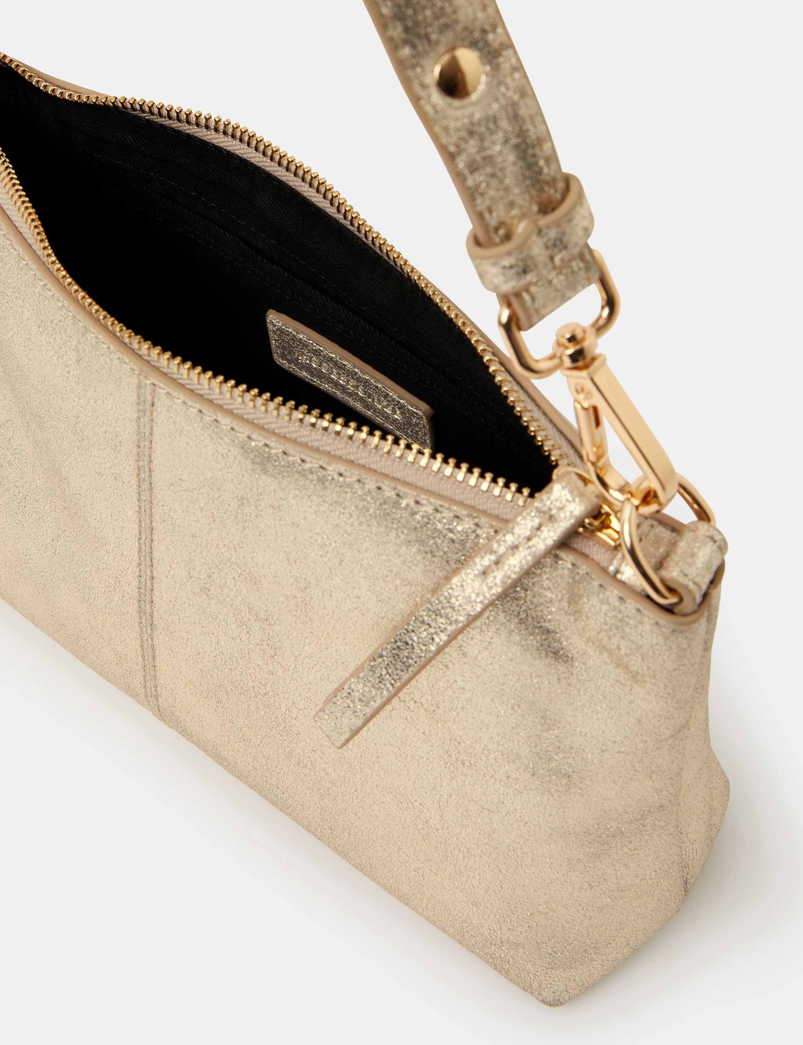 Leather Metallic Cross Body Bag 3 of 4