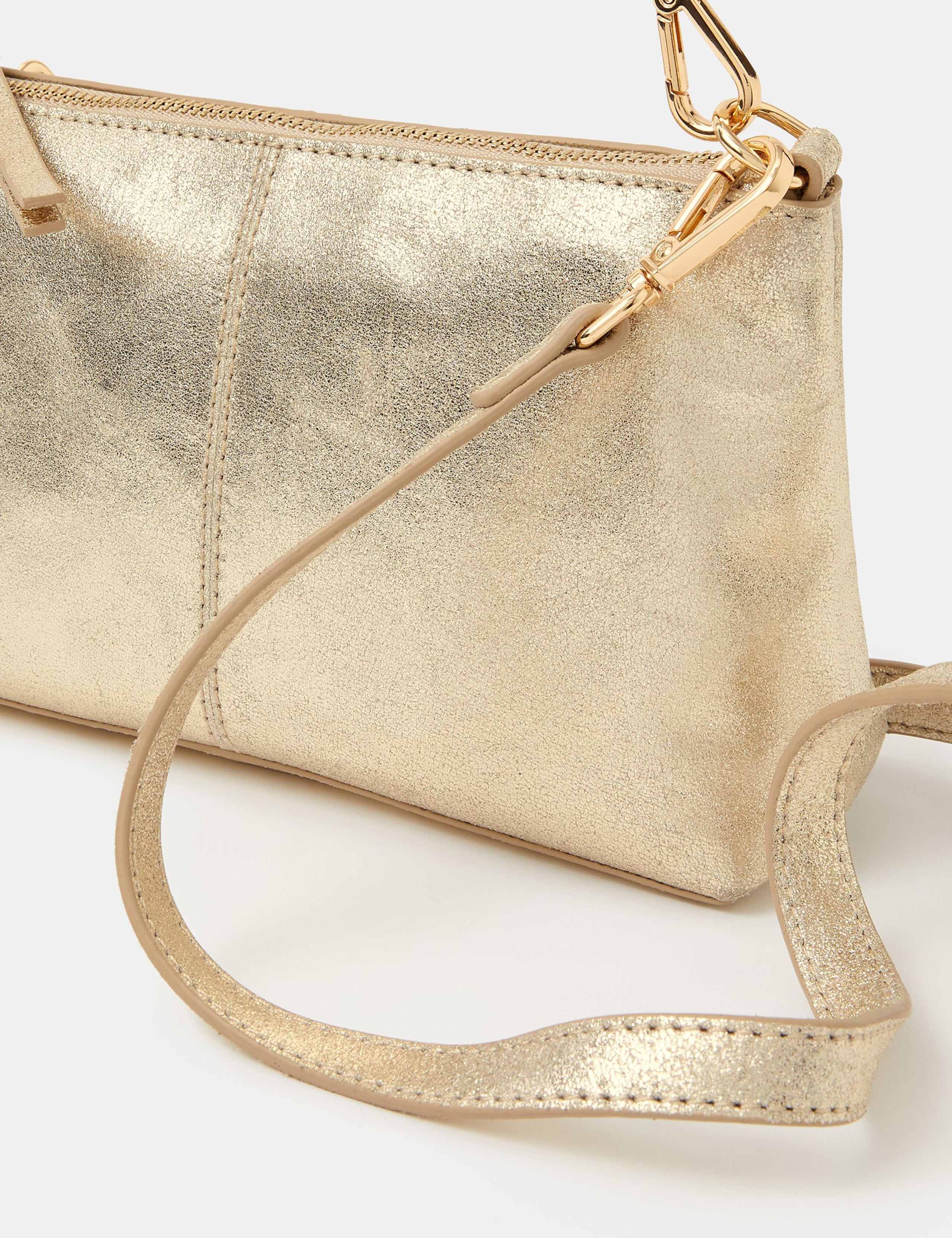 Leather Metallic Cross Body Bag 4 of 4