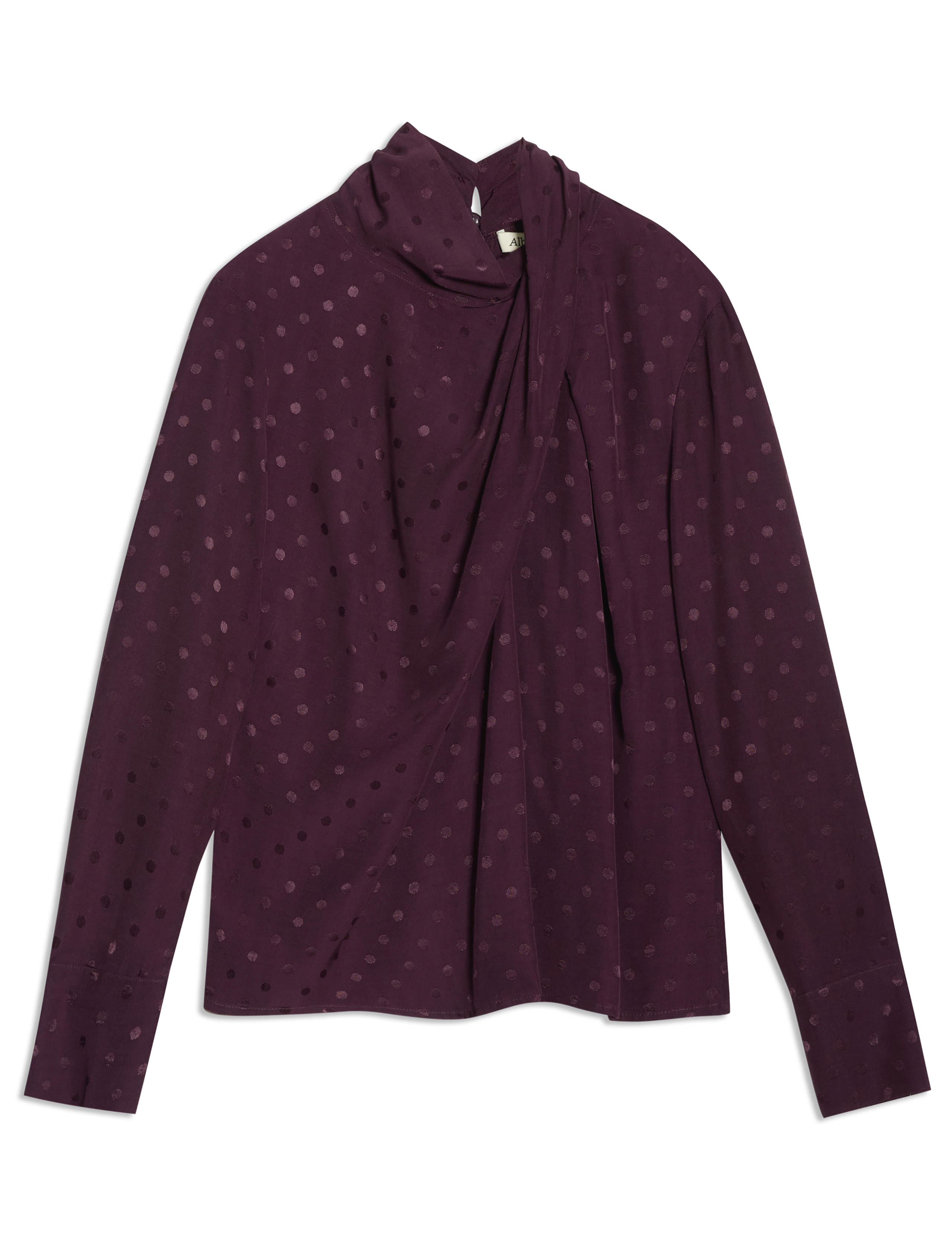 Jacquard High Neck Twist Front Blouse 2 of 6