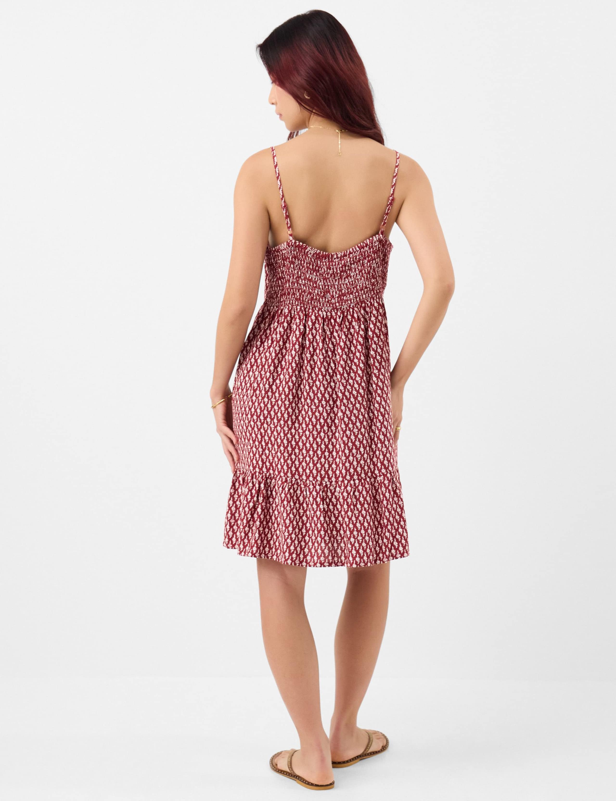 Printed V-Neck Tie Front Mini Beach Dress 3 of 4