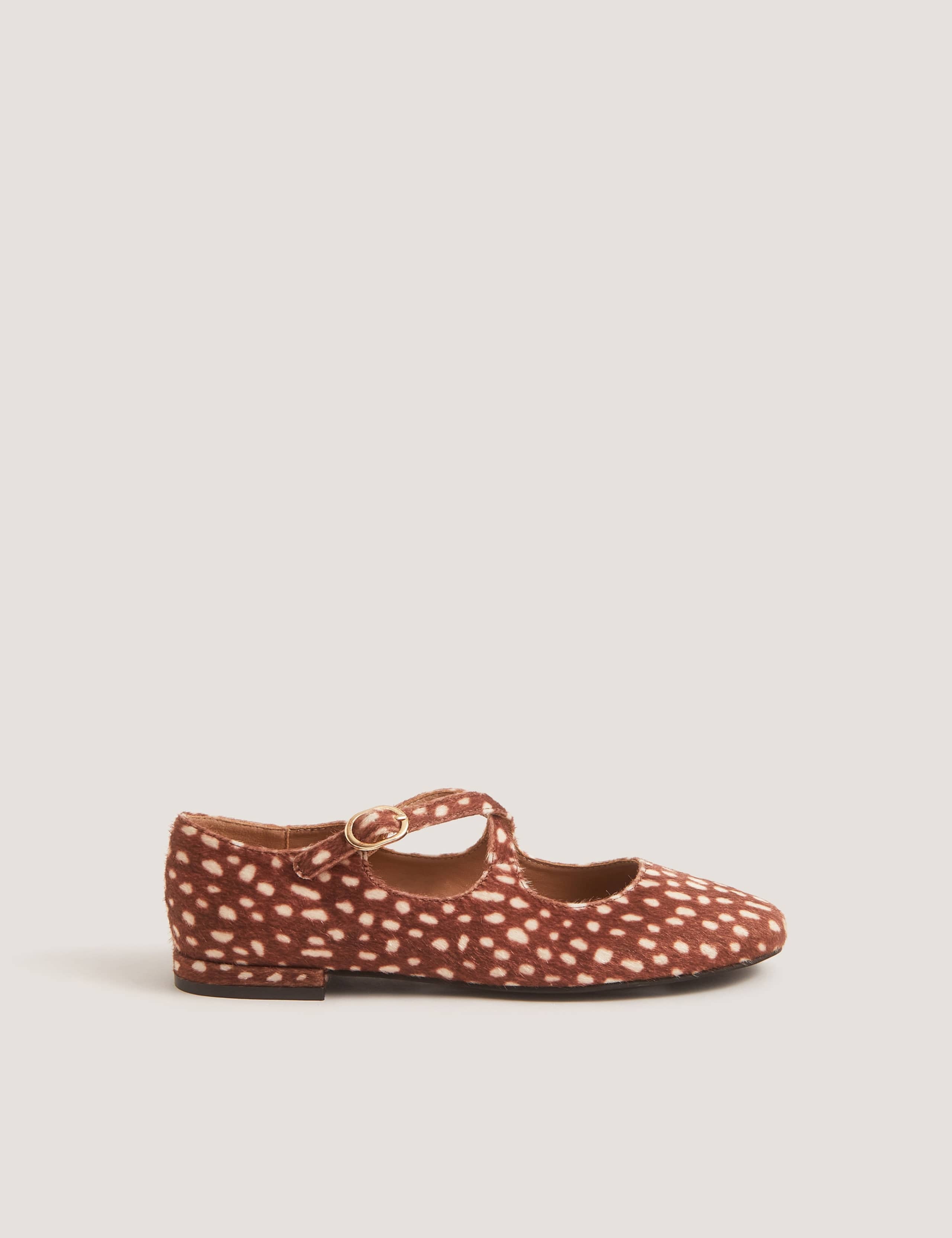 Deer Print Flat Ballet Pumps 1 of 3